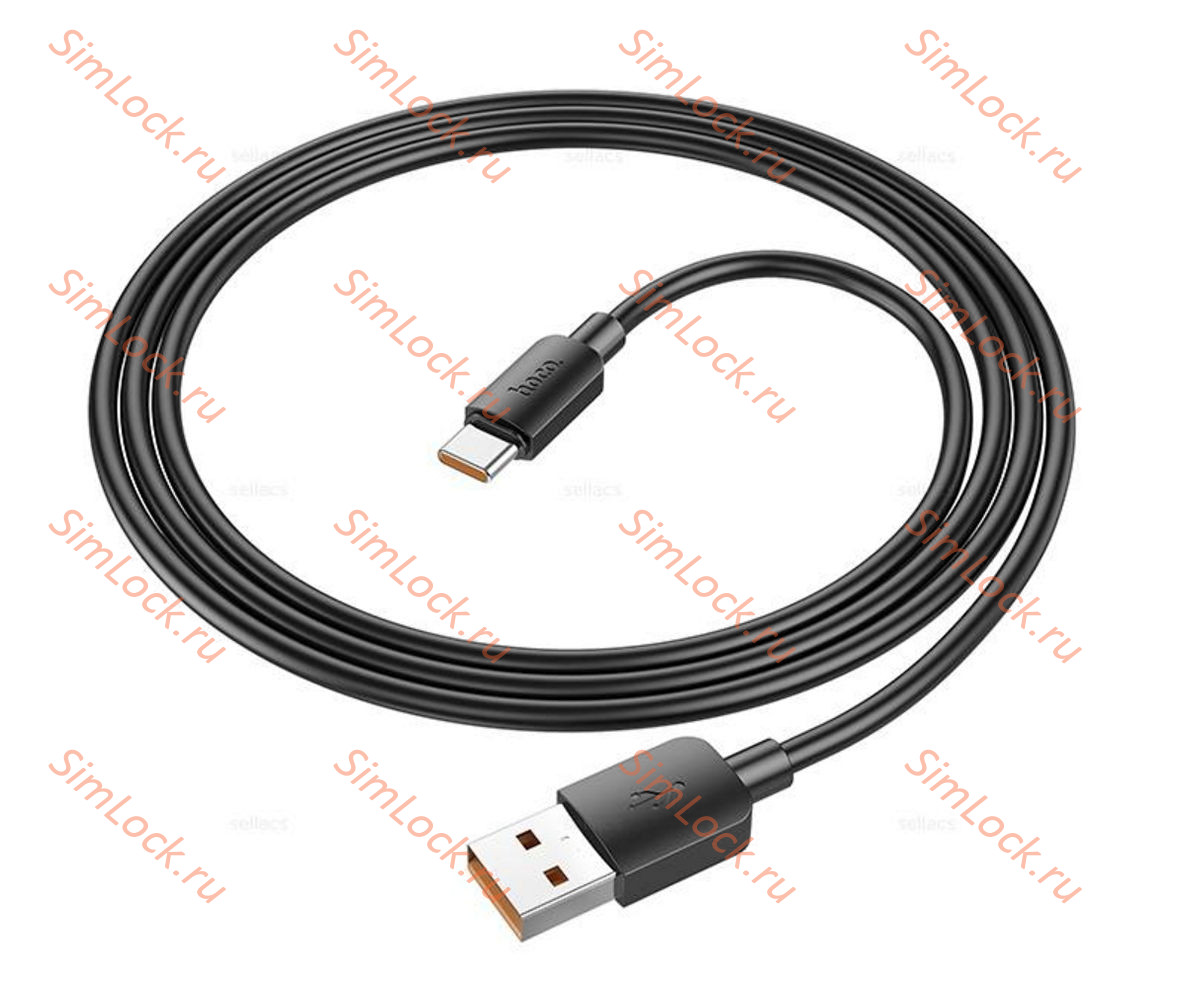 Кабель USB - Type-C HOCO X96, 6A, 100W, 100см, черный