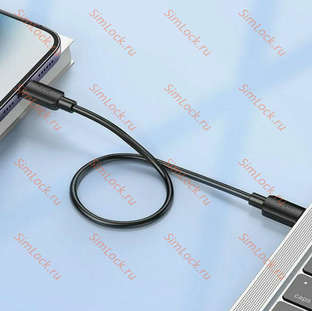 Кабель Type-C - Lightning HOCO X96, 20W, 25см, черный