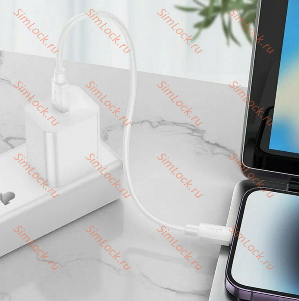 Кабель Type-C - Lightning HOCO X96, 20W, 25см, белый