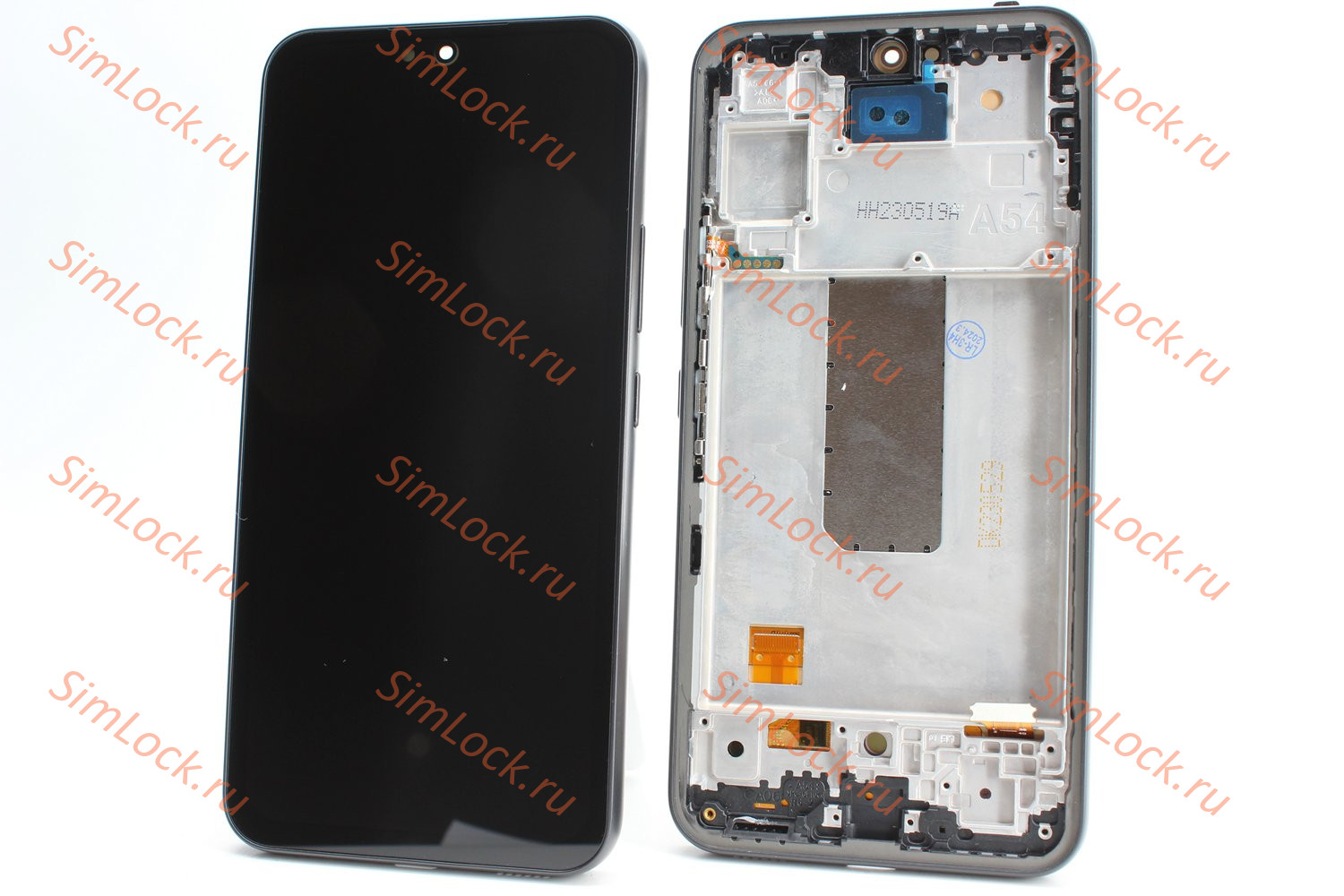 Дисплей Samsung A546E Galaxy A54 5G, OLED полноразмерный, в черной рамке, К-1