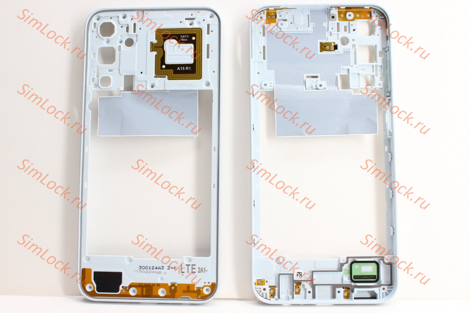 Средняя часть корпуса Samsung A155 Galaxy A15, голубой (белый), К-1