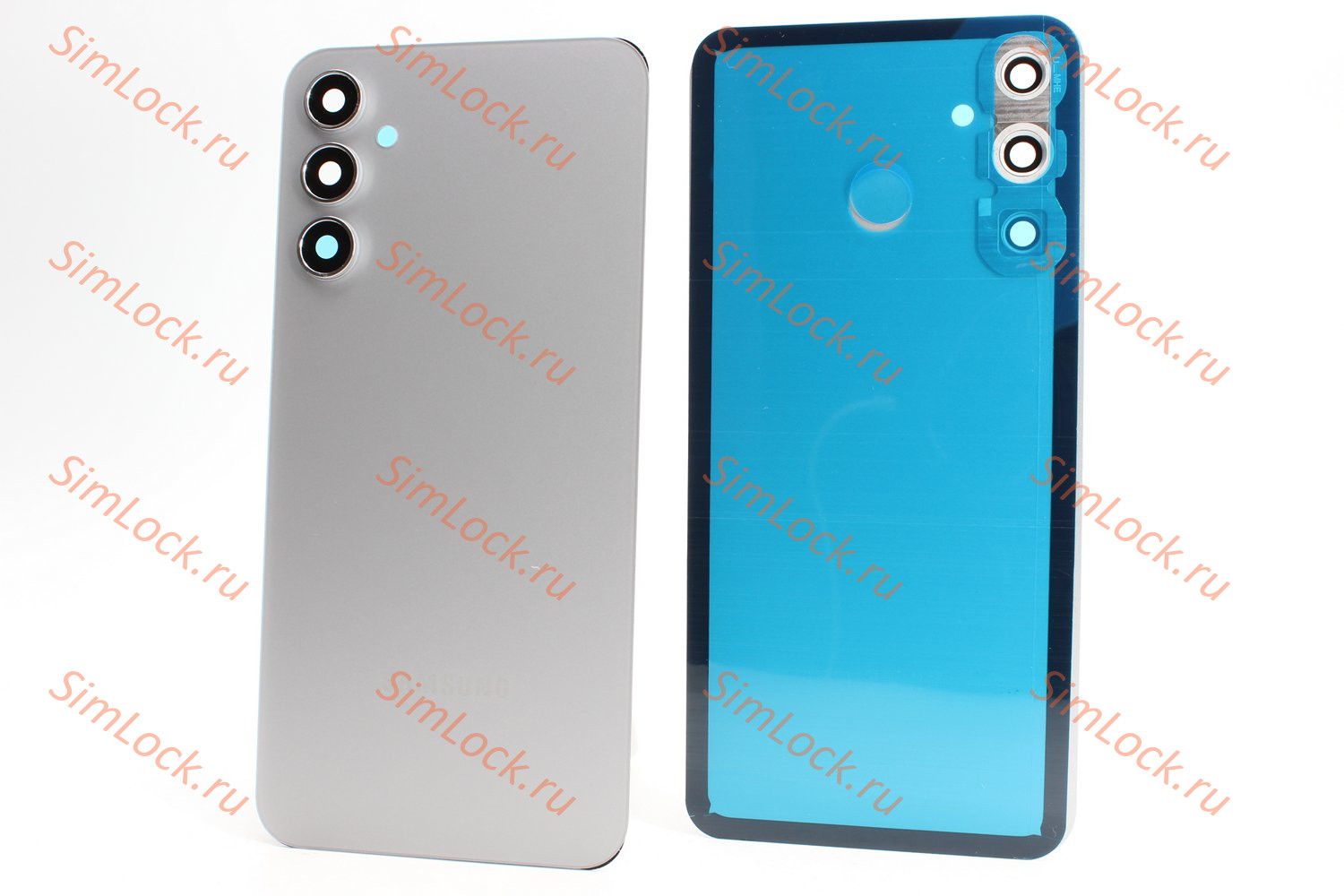 Задняя крышка Samsung A346B Galaxy A34 5G со стеклом камеры, серебристый, К-1