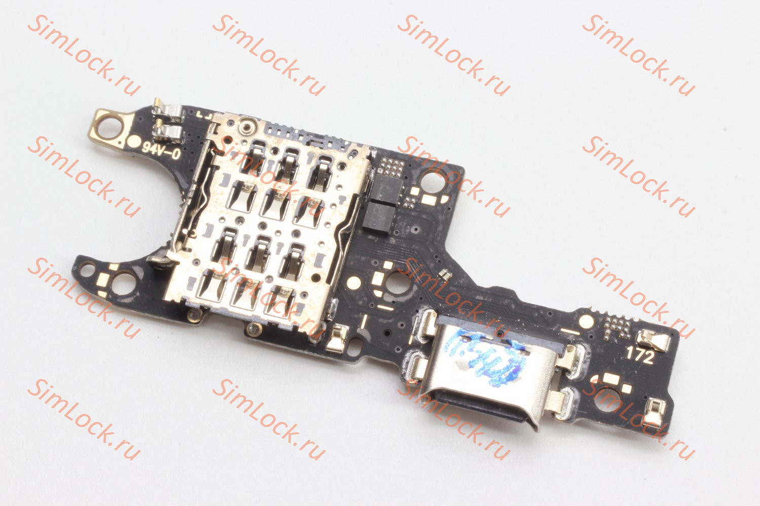 Нижняя плата (шлейф) Honor 90 (REA-NX9) с разъемом зарядки и считывателем SIM, К-2