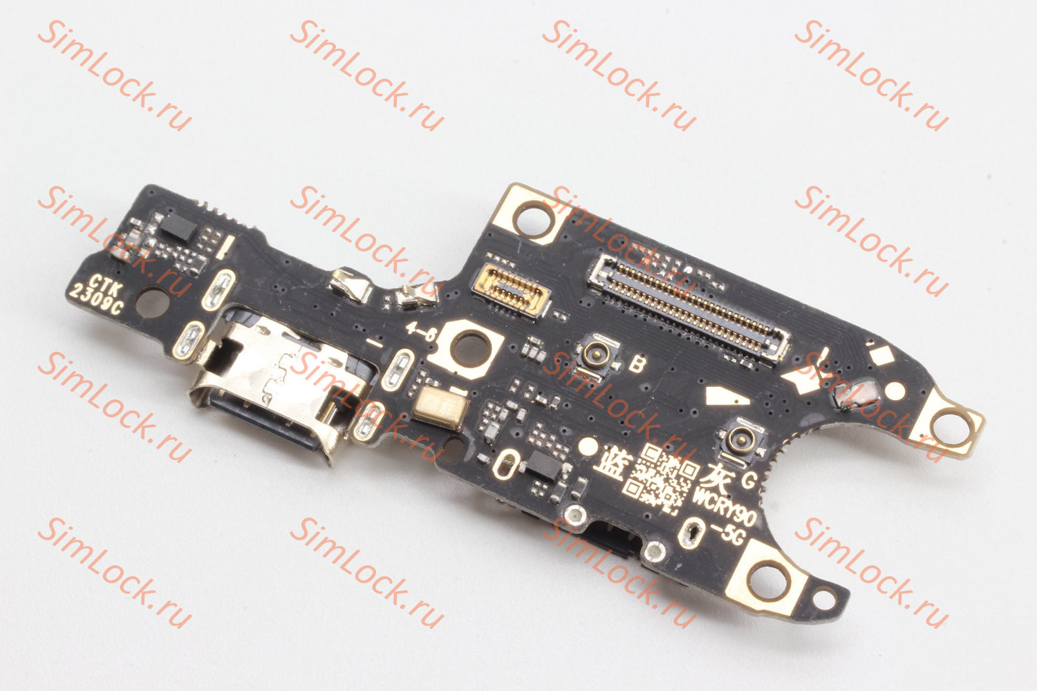 Нижняя плата (шлейф) Honor 90 (REA-NX9) с разъемом зарядки и считывателем SIM, К-2