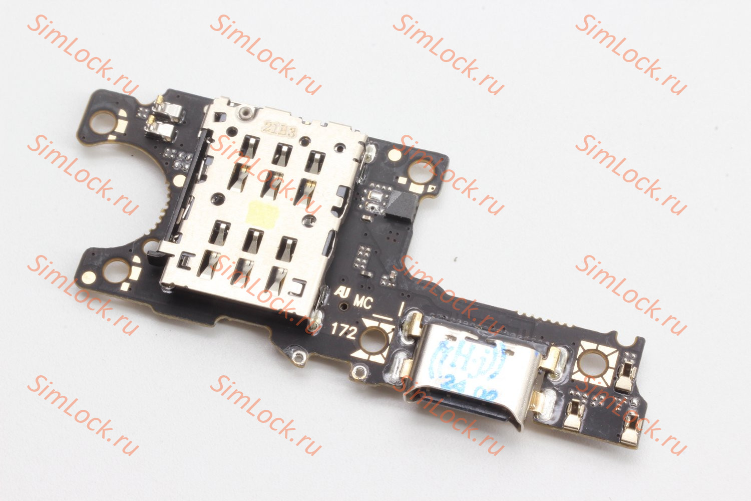 Нижняя плата (шлейф) Huawei Nova 11 (FOA-LX9), Nova 12s (FOA-LX9) с разъемом зарядки и считывателем SIM, К-2
