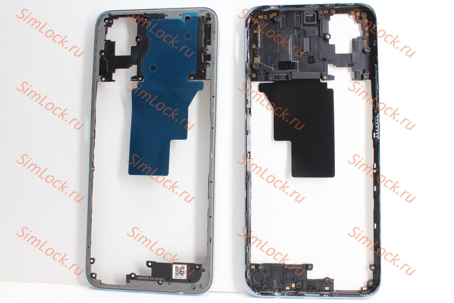 Средняя часть корпуса Honor X7b (CLK-LX1), серебристый, оригинал