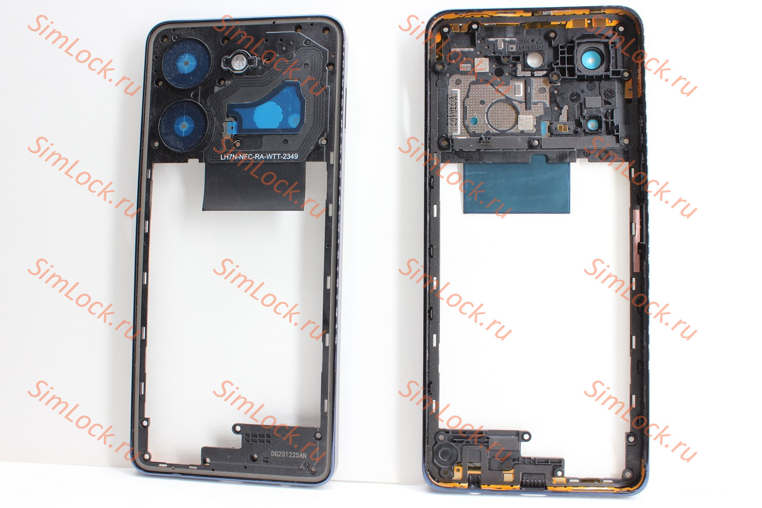 Средняя часть корпуса Tecno Pova 5 (LH7n), черный, оригинал