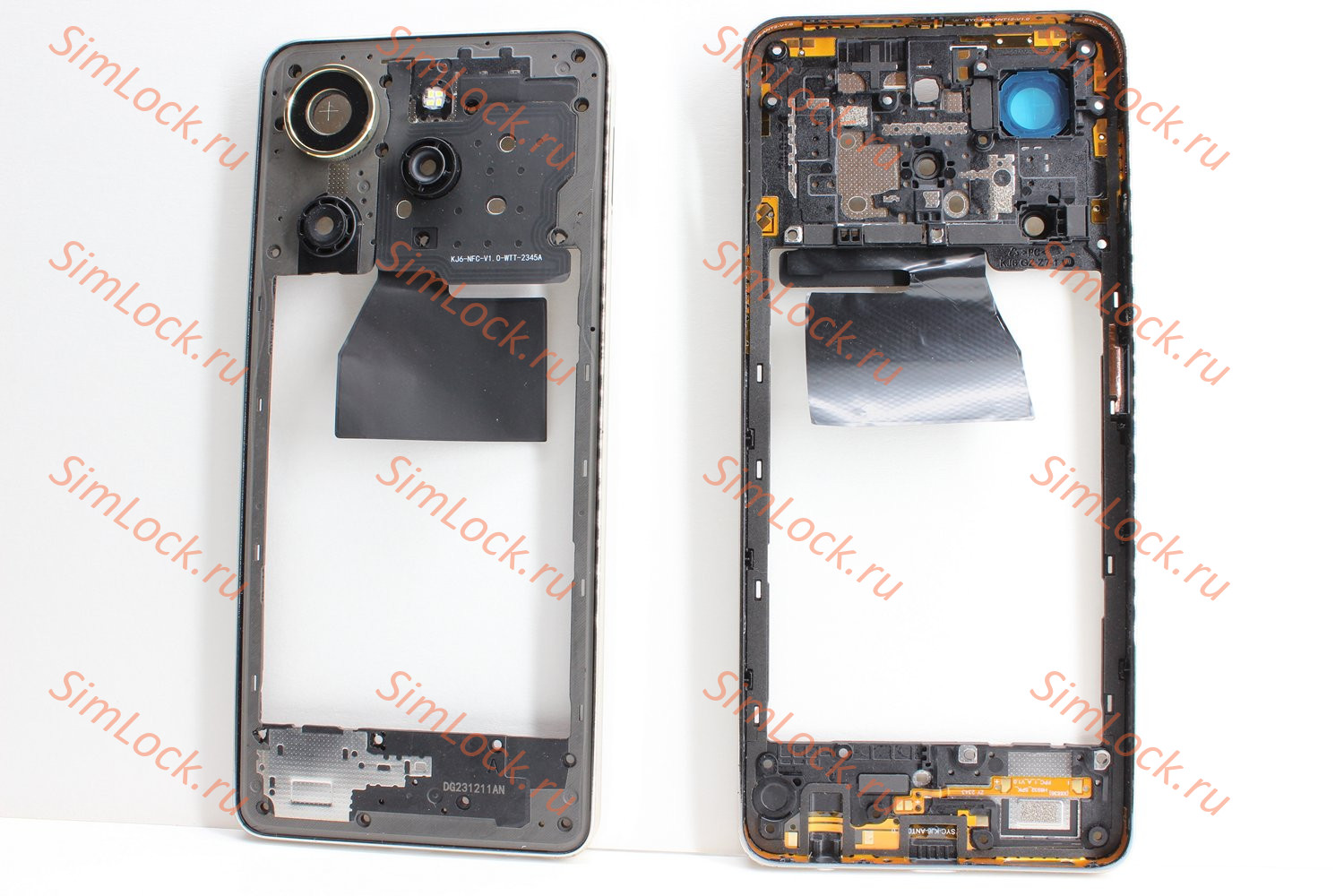 Средняя часть корпуса Tecno Spark 20 Pro (KJ6), золотистый, оригинал