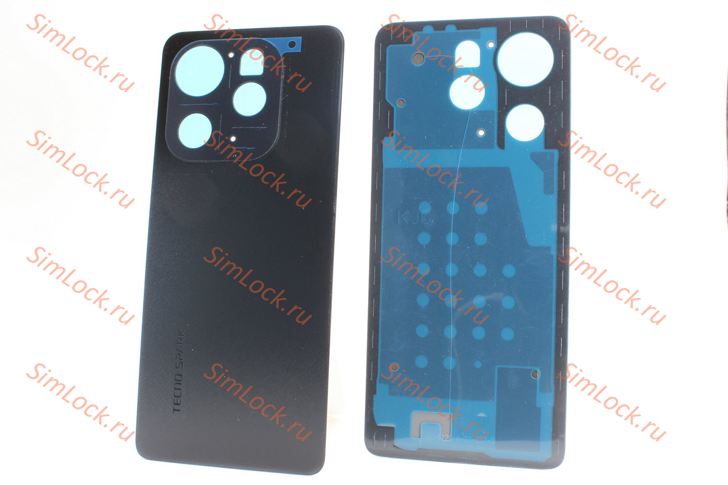Задняя крышка Tecno Spark 20 Pro (KJ6), черный, К-1