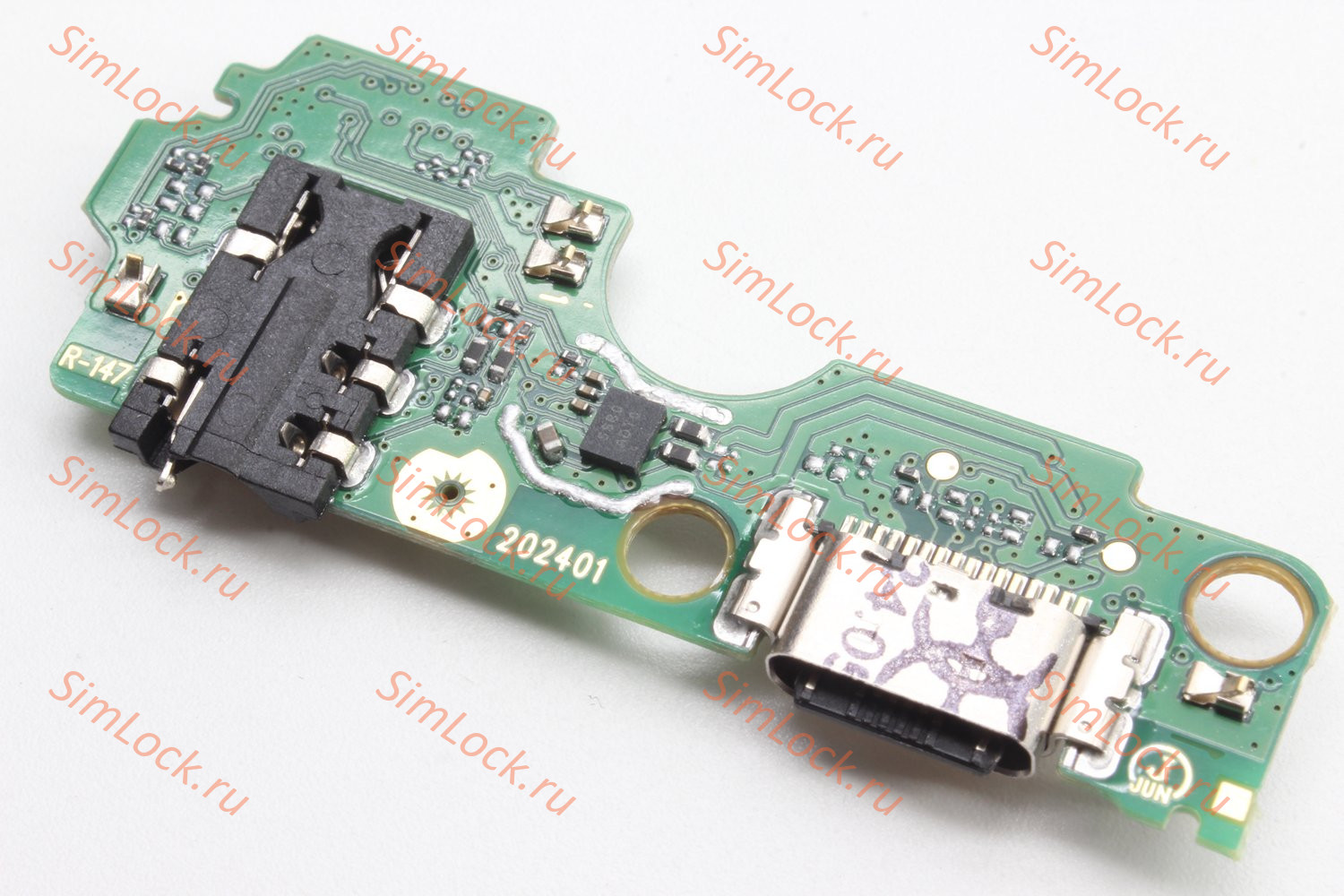 Нижняя плата (шлейф) Tecno Spark 20C (BG7n), с разъемом зарядки, К-2