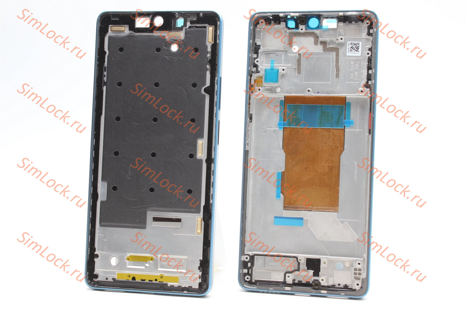 Рамка дисплея Xiaomi Poco F5, синий, оригинал