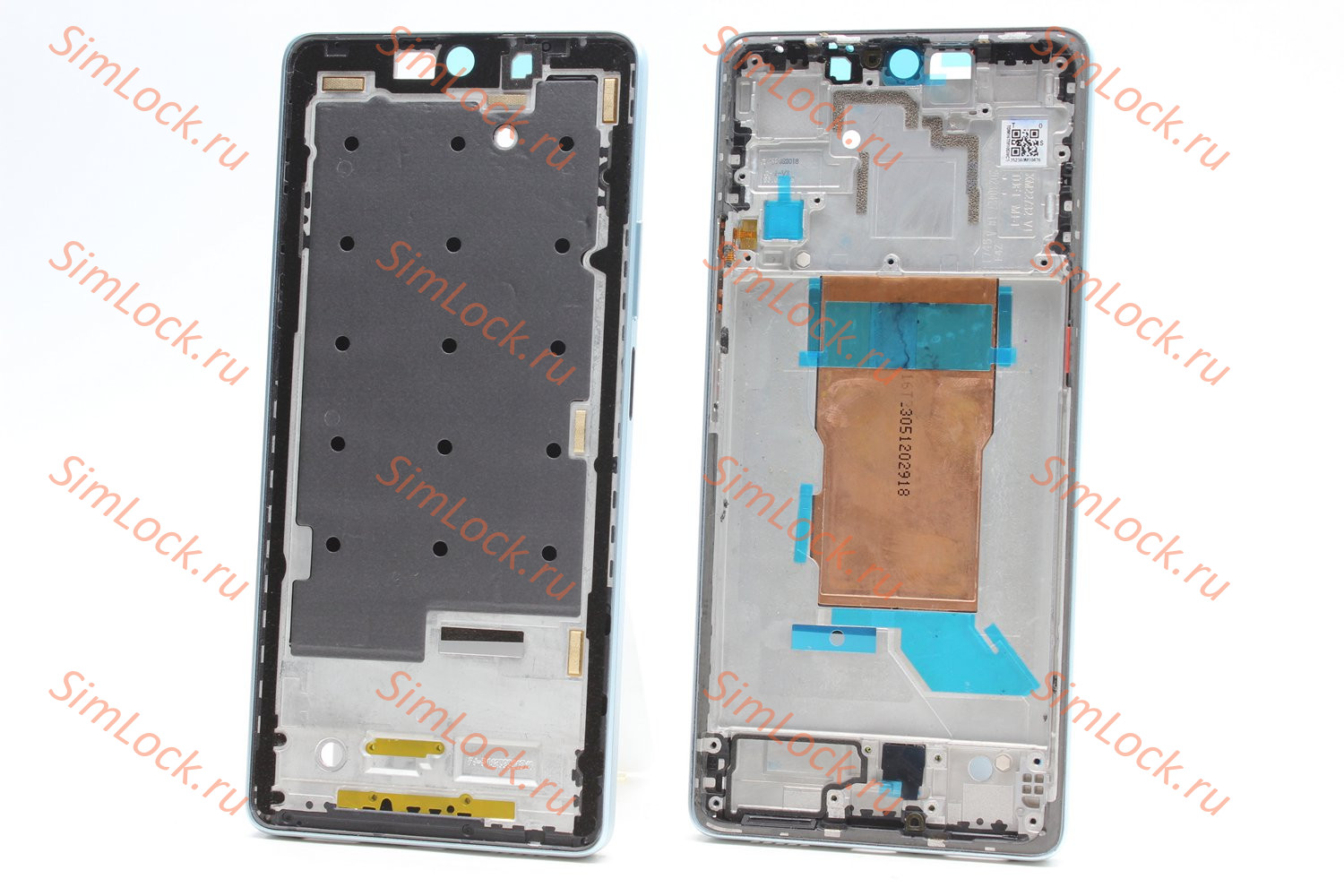 Рамка дисплея Xiaomi Poco F5, белый (серебристый), оригинал