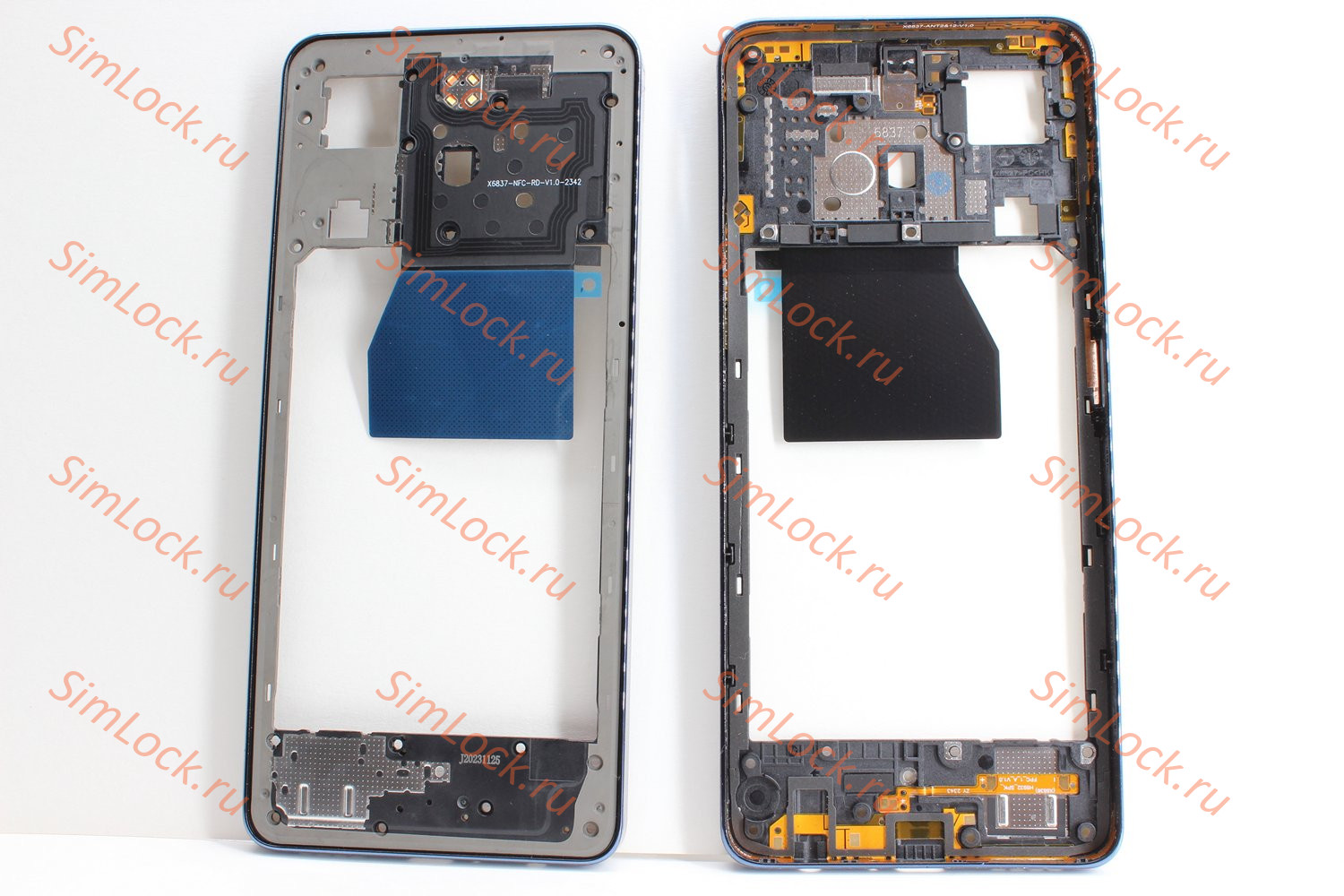 Средняя часть корпуса Infinix Hot 40 Pro (X6837), черный, оригинал