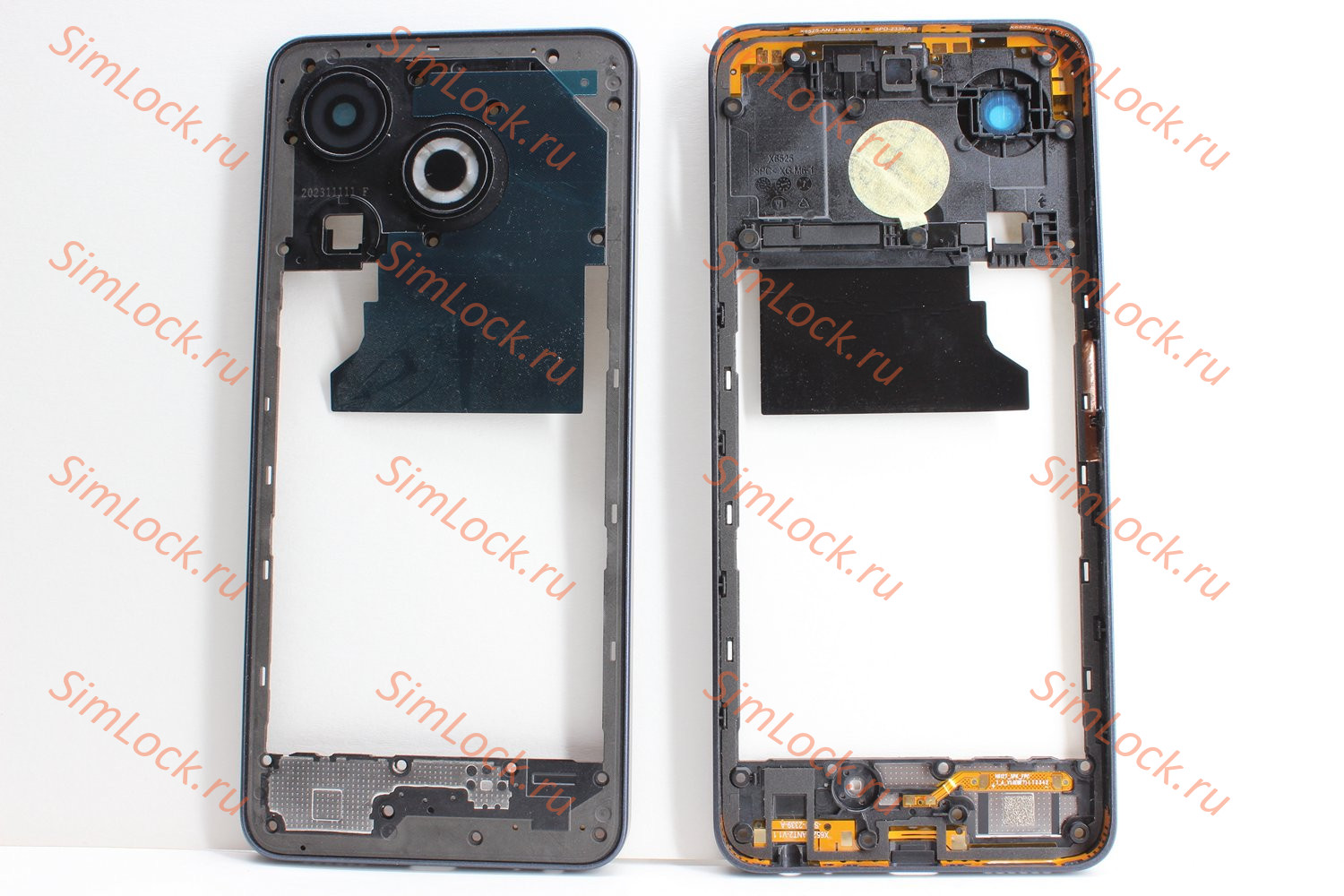 Средняя часть корпуса Infinix Smart 8 (X6525), черный, оригинал