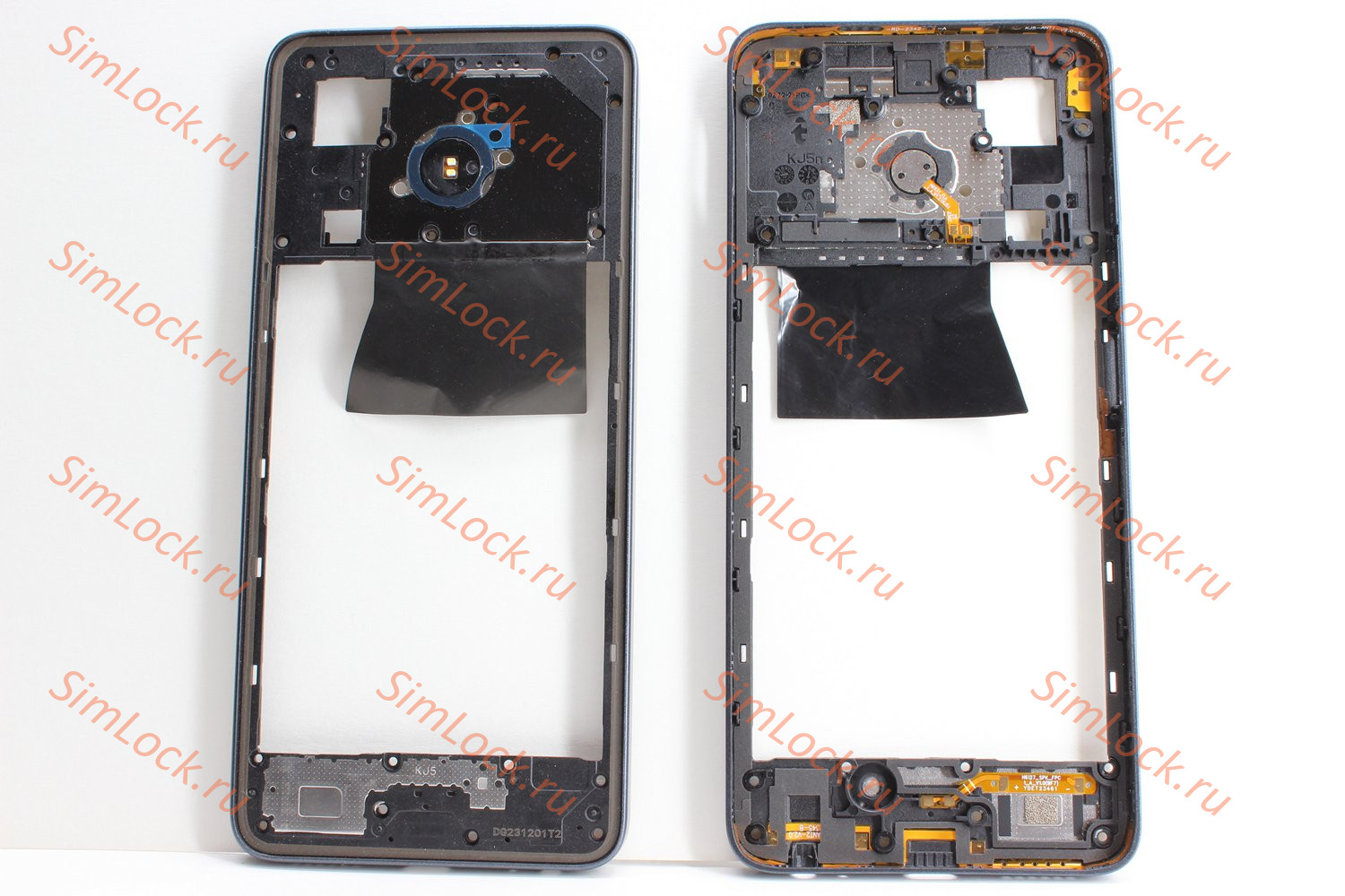 Средняя часть корпуса Tecno Spark 20 (KJ5n), черный, оригинал