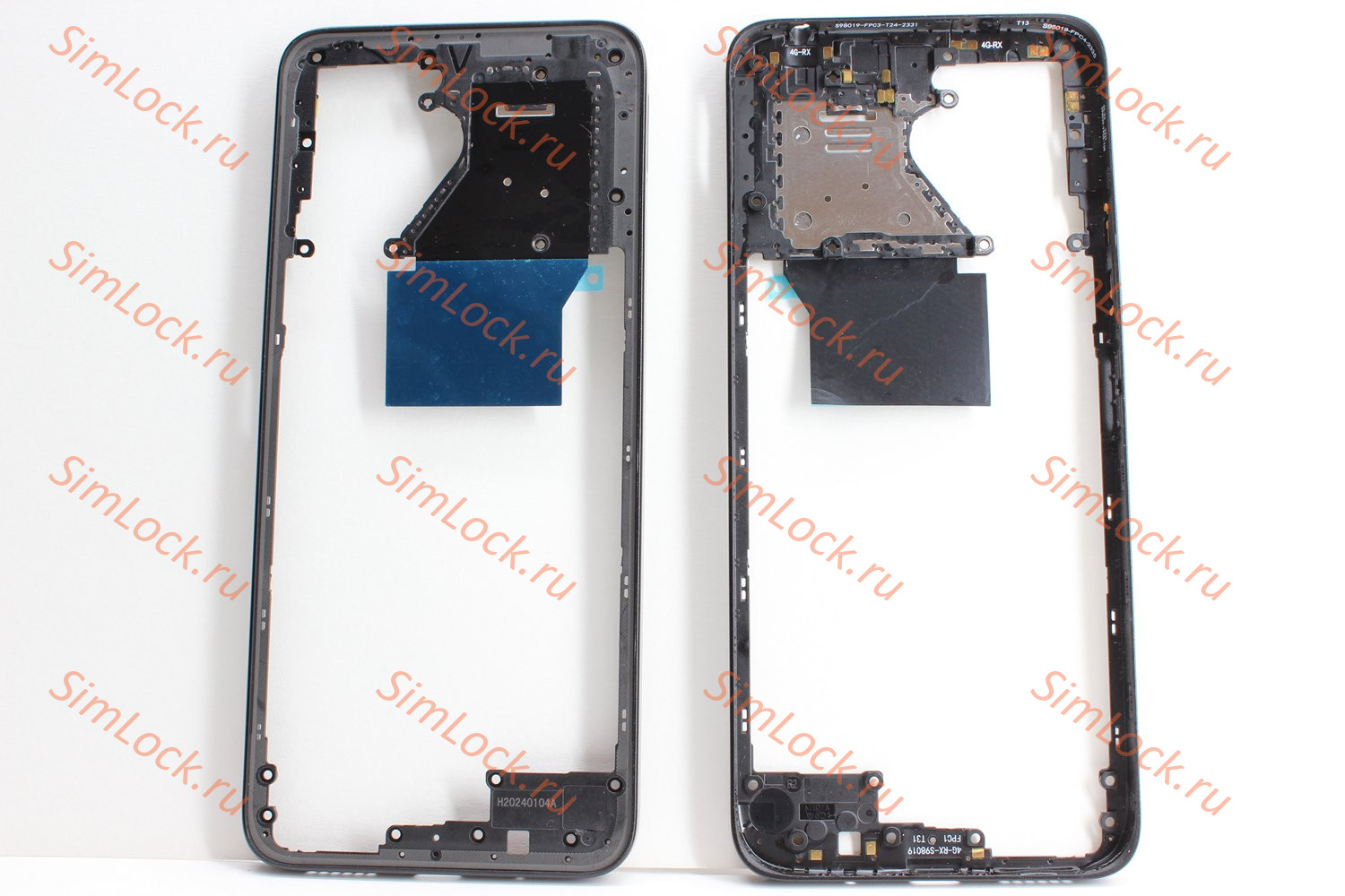 Средняя часть корпуса Xiaomi Redmi 12 4G, Redmi 12 5G, черный, оригинал с разбора