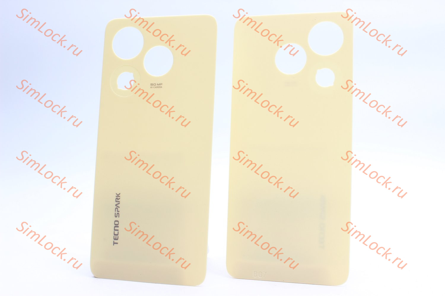 Задняя крышка Tecno Spark 20C (BG7n), желтый, К-2