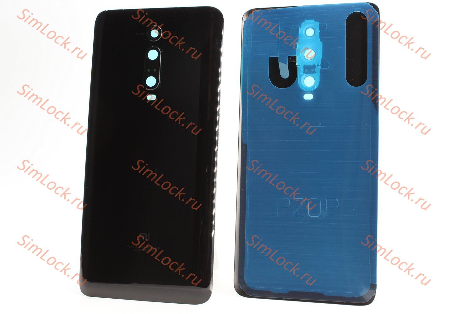 Задняя крышка Xiaomi Mi 9T, 9T Pro, Redmi K20, K20 Pro, черный, в комплекте со стеклом камеры, К-2