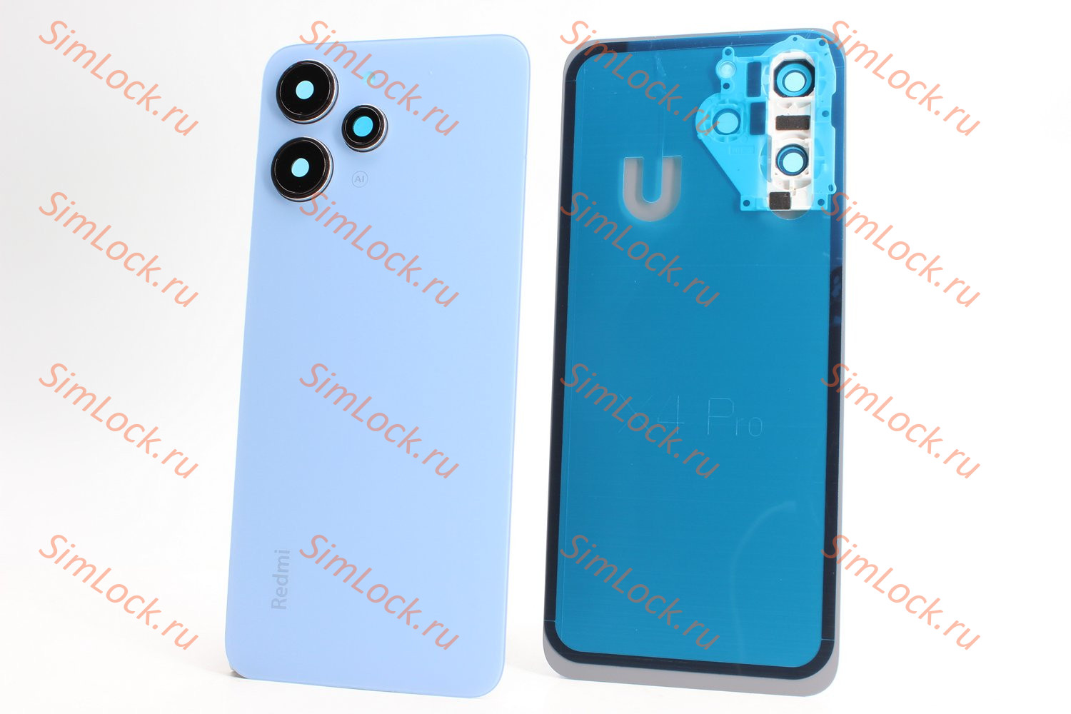 Задняя крышка Xiaomi Redmi 12 4G со стеклом камеры, голубой, К-2