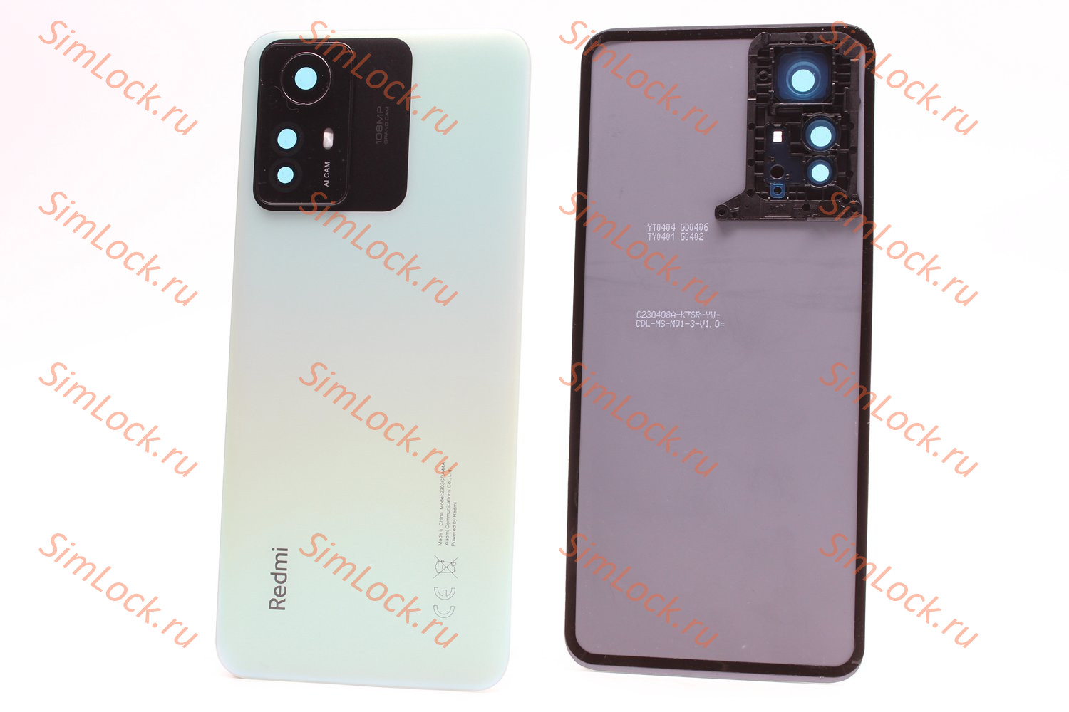 Задняя крышка Xiaomi Redmi Note 12S (2303CRA44A) со стеклом камеры, зеленый, К-1