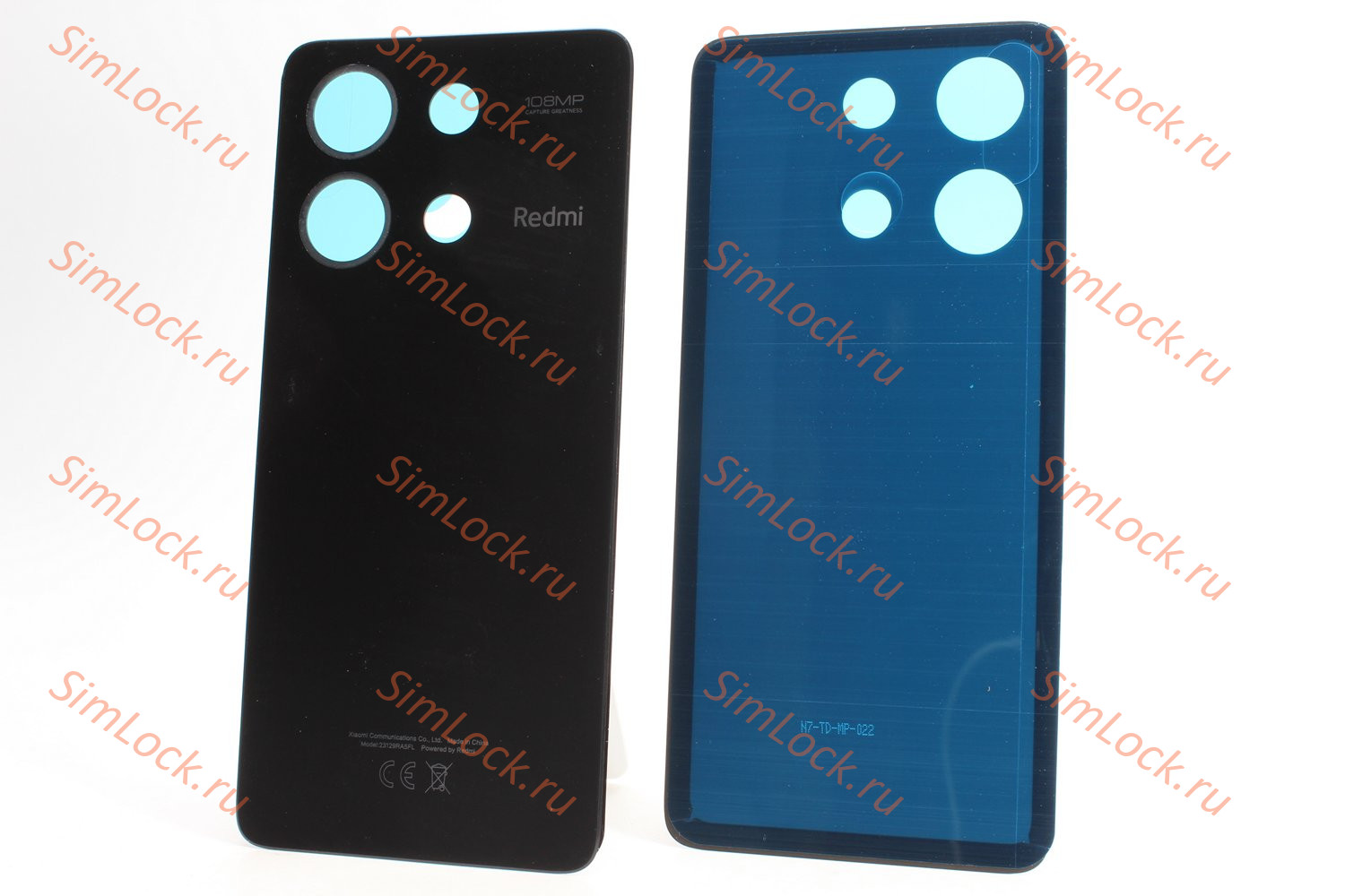 Задняя крышка Xiaomi Redmi Note 13 4G (23124RA7EO), черный, К-1