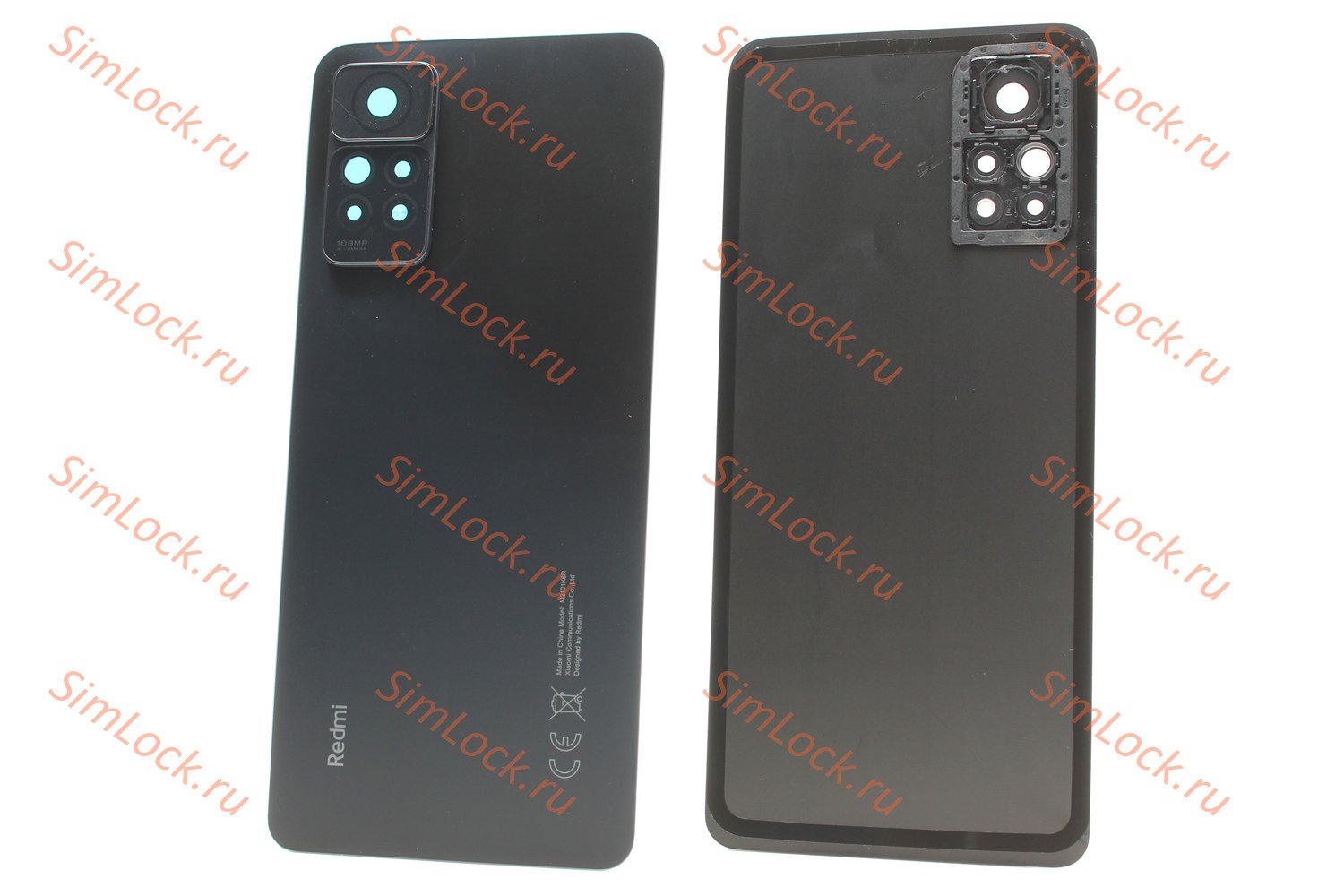 Задняя крышка Xiaomi Redmi Note 11 Pro 4G со стеклом камеры, серый графит, К-1