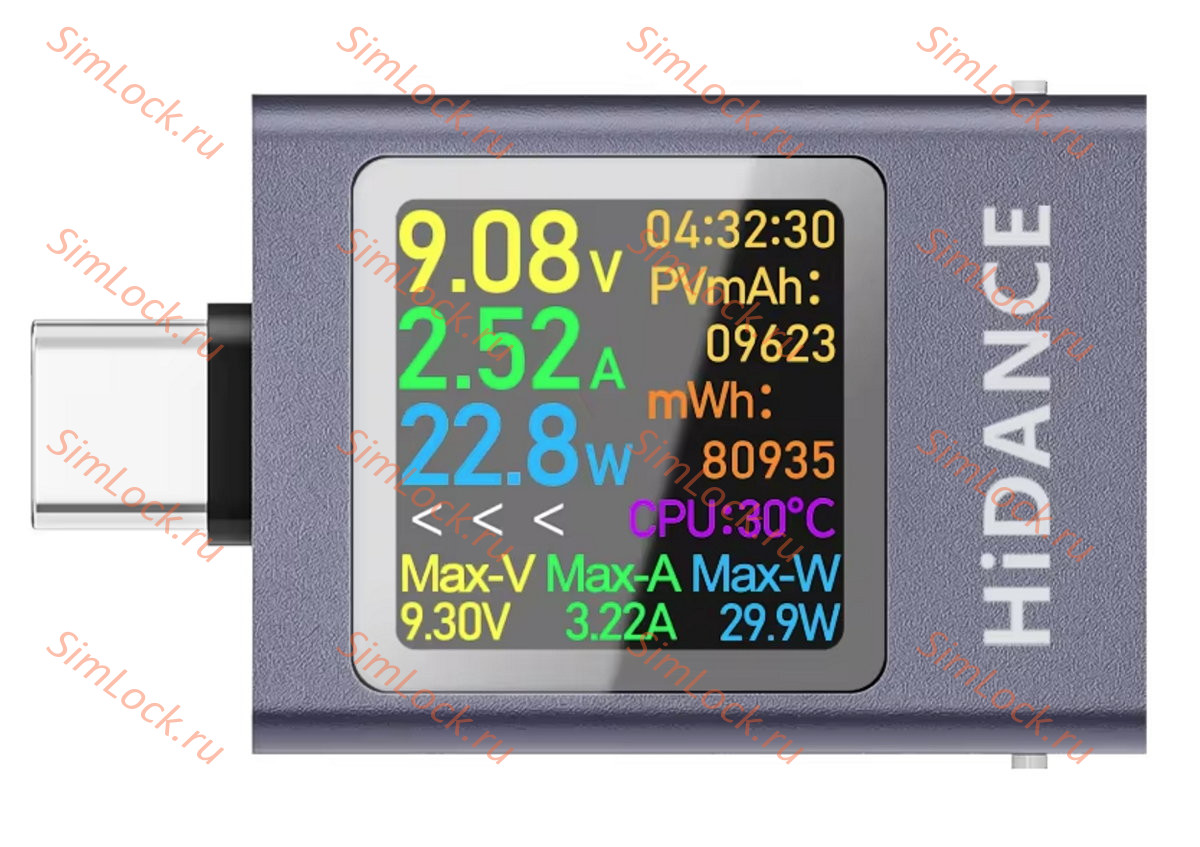 USB тестер Atorch (HiDance) HDC-085C, серый
