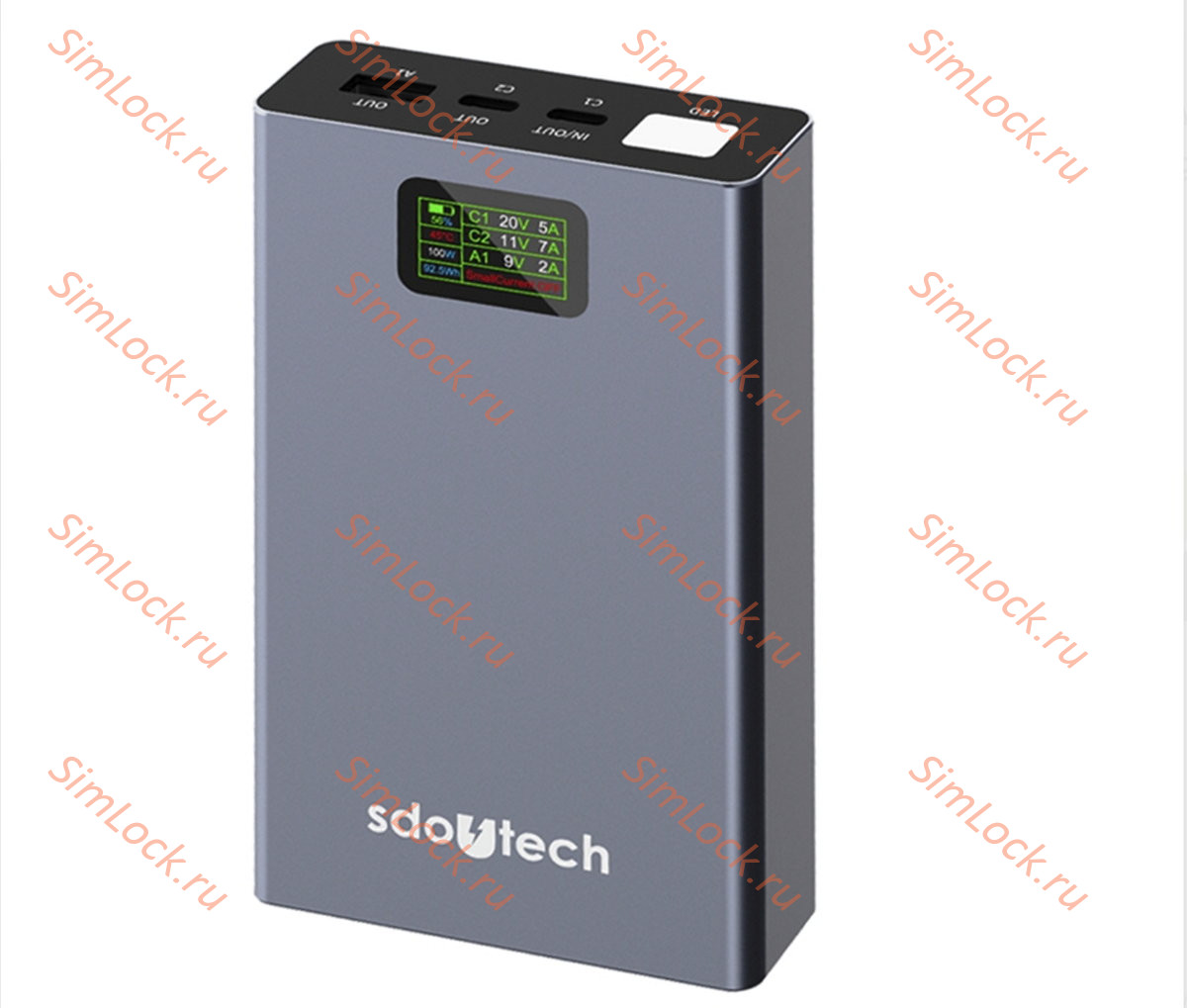 Внешний аккумулятор Sdoutech SD20MPB, 20000 мАч, ВСЕ возможные протоколы быстрой зарядки, черный