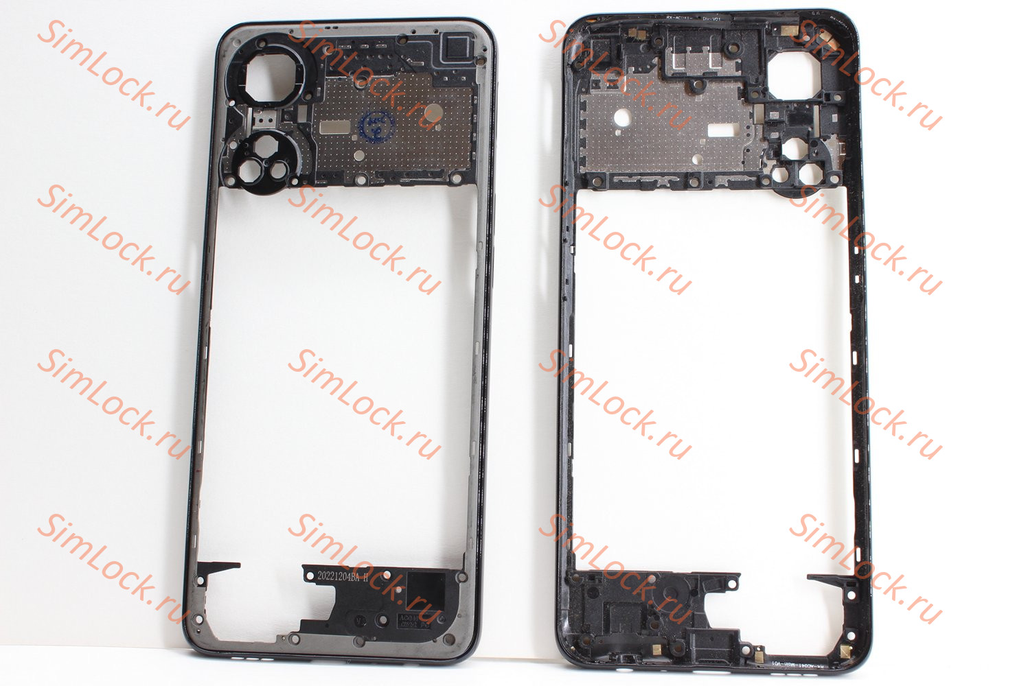 Средняя часть корпуса Oppo Reno 8T 4G (CPH2481), черный, К-1