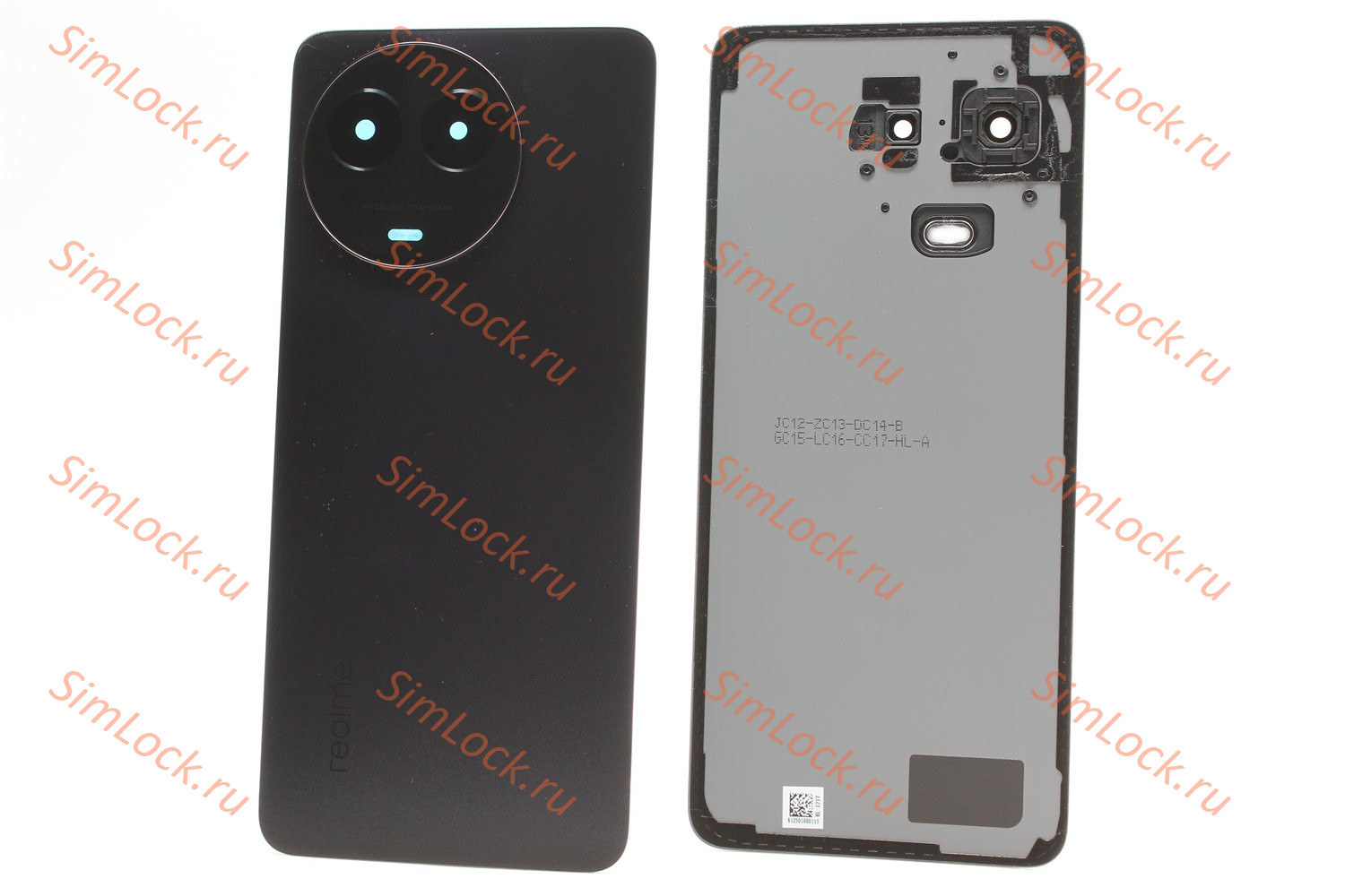 Задняя крышка Realme 11 5G (RMX3780), со стеклом камеры, черный, оригинал