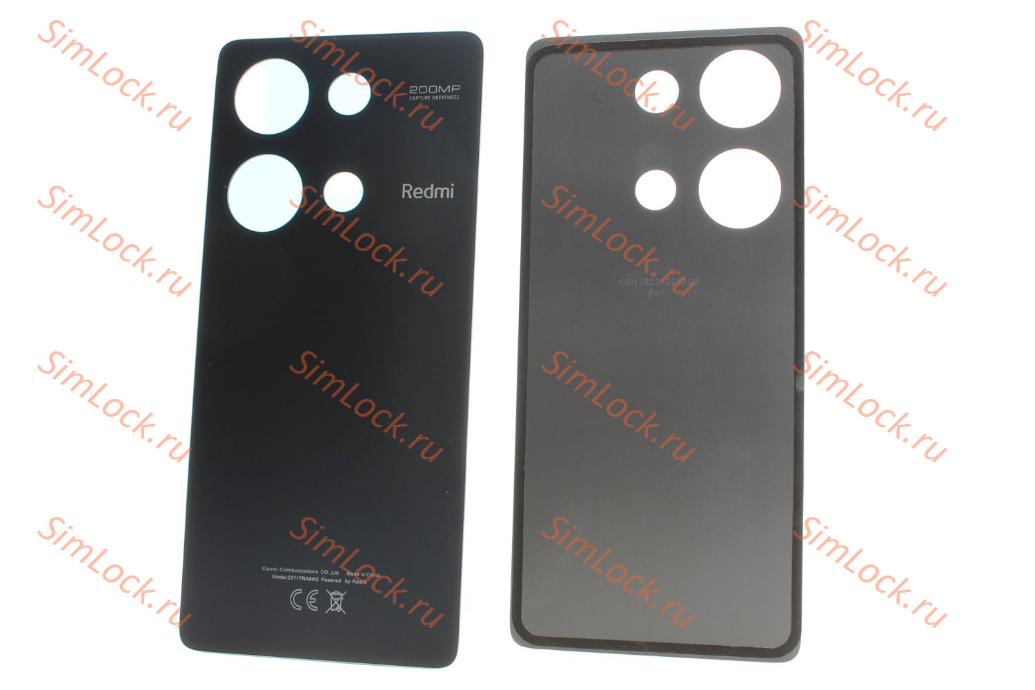 Задняя крышка Xiaomi Redmi Note 13 Pro 4G, черный, К-2