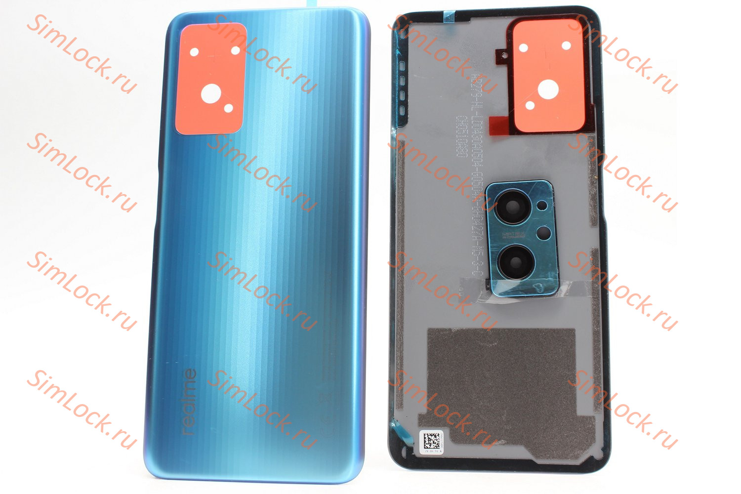 Задняя крышка Realme 9i 4G (RMX3491) со стеклом камеры, синий, К-1