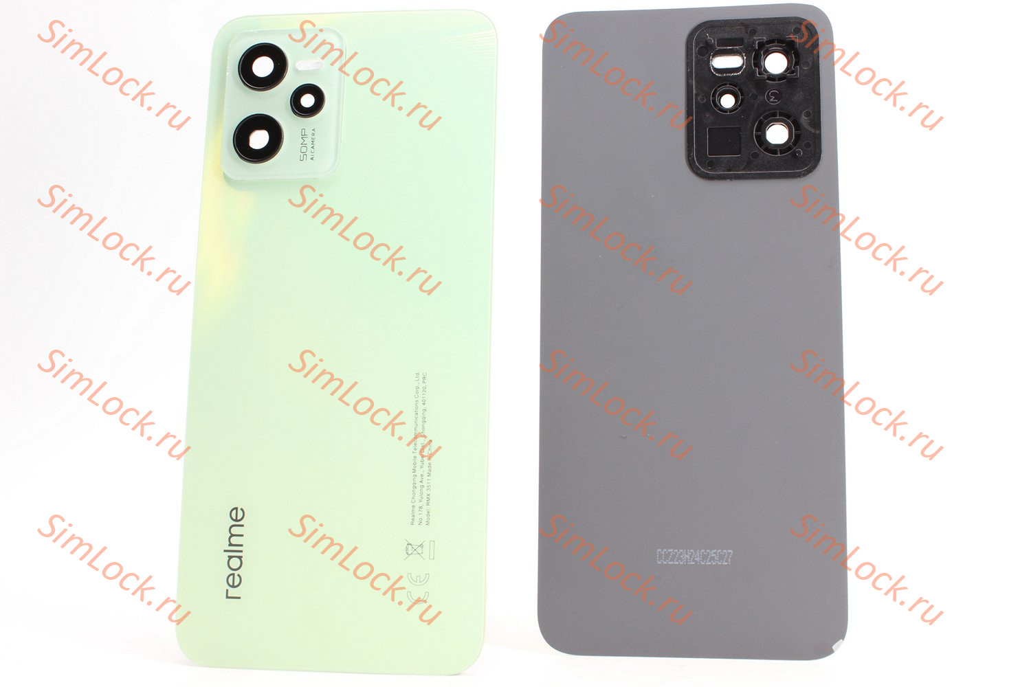 Задняя крышка Realme C35 (RMX3511) со стеклом камеры, зеленый, К-1