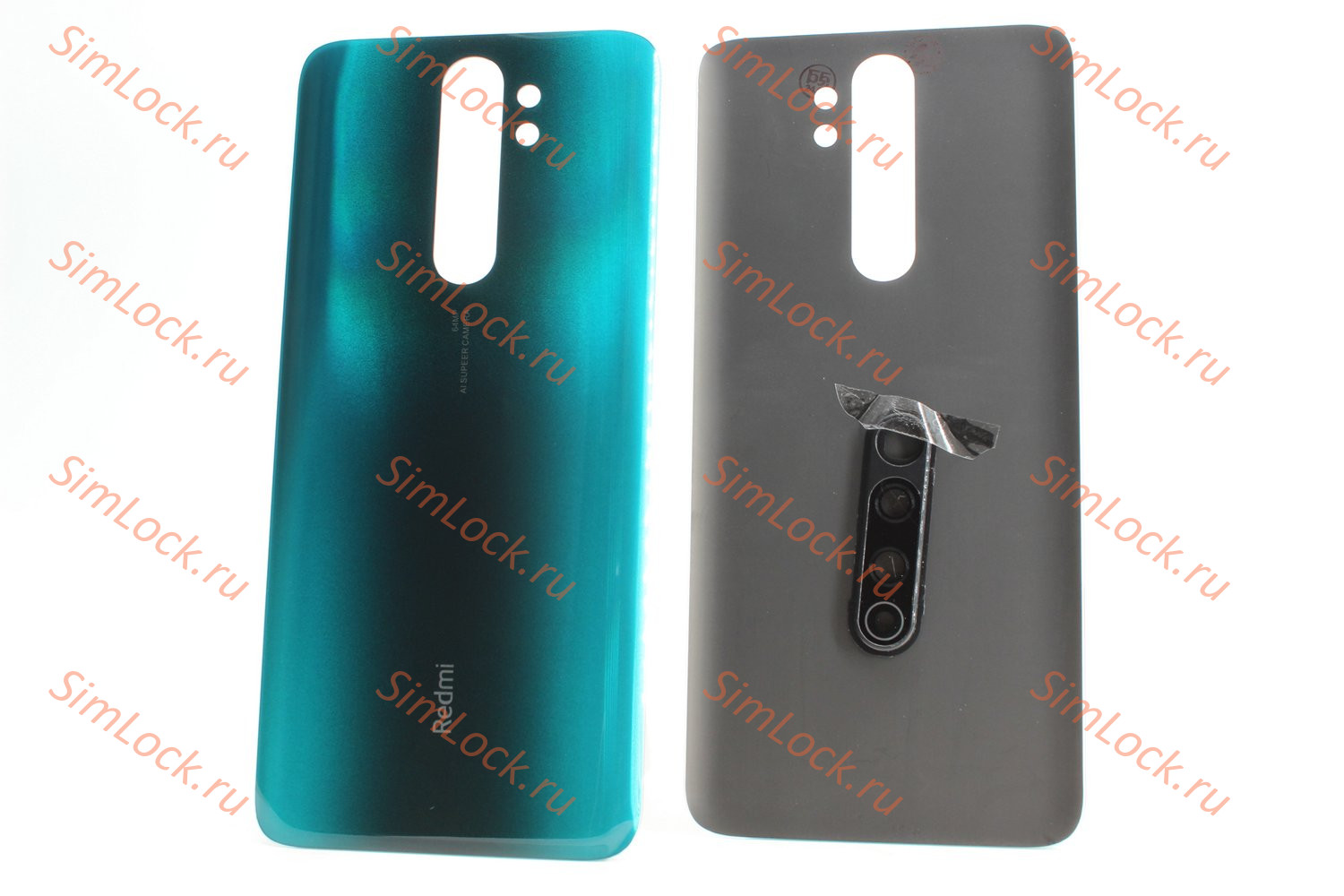 Задняя крышка Xiaomi Redmi Note 8 Pro со стеклом камеры, зеленый, К-2