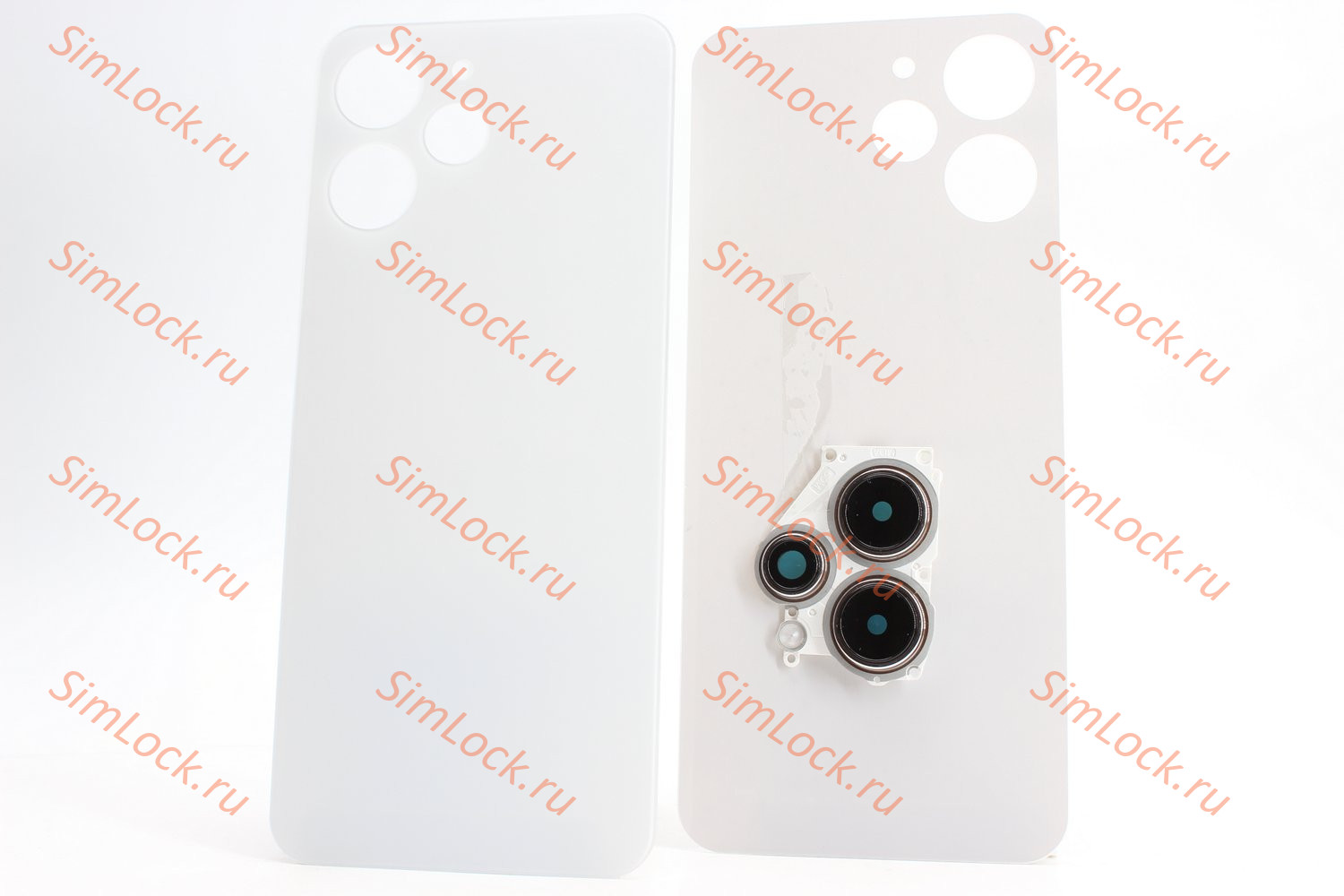 Задняя крышка Xiaomi Redmi 12 4G со стеклом камеры, белый (серебристый), К-2