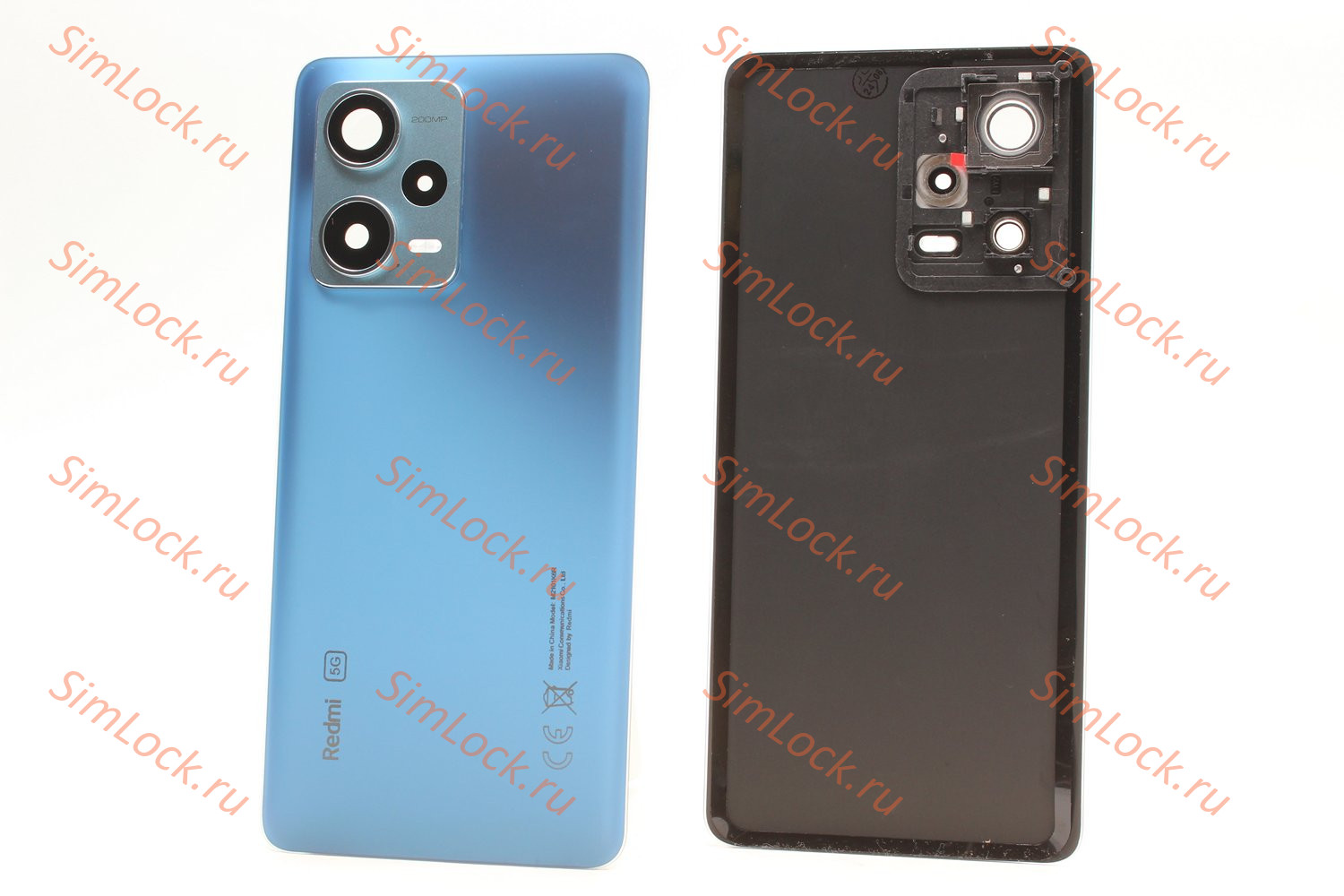 Задняя крышка Xiaomi Redmi Note 12 Pro+ Plus 5G, со стеклом камеры, голубой, К-1