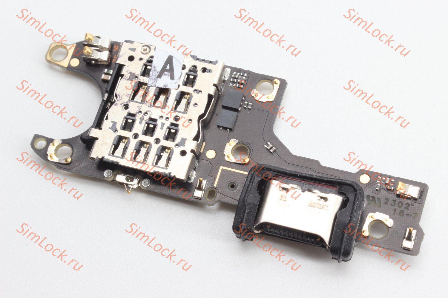Нижняя плата (шлейф) Honor 90 (REA-NX9) с разъемом зарядки и считывателем SIM, К-1