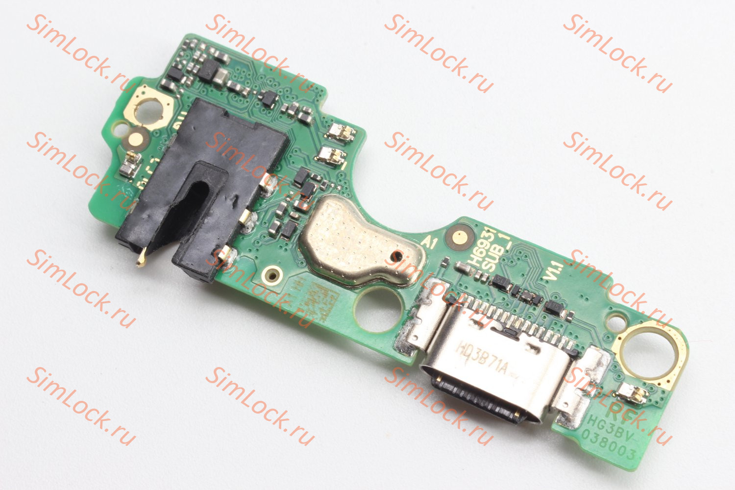 Нижняя плата (шлейф) Infinix Hot 40i (X6528B), Smart 8 (X6525), Tecno Spark 20 (KJ5N), Spark Go 2024 (BG6) с разъемом зарядки, К-1