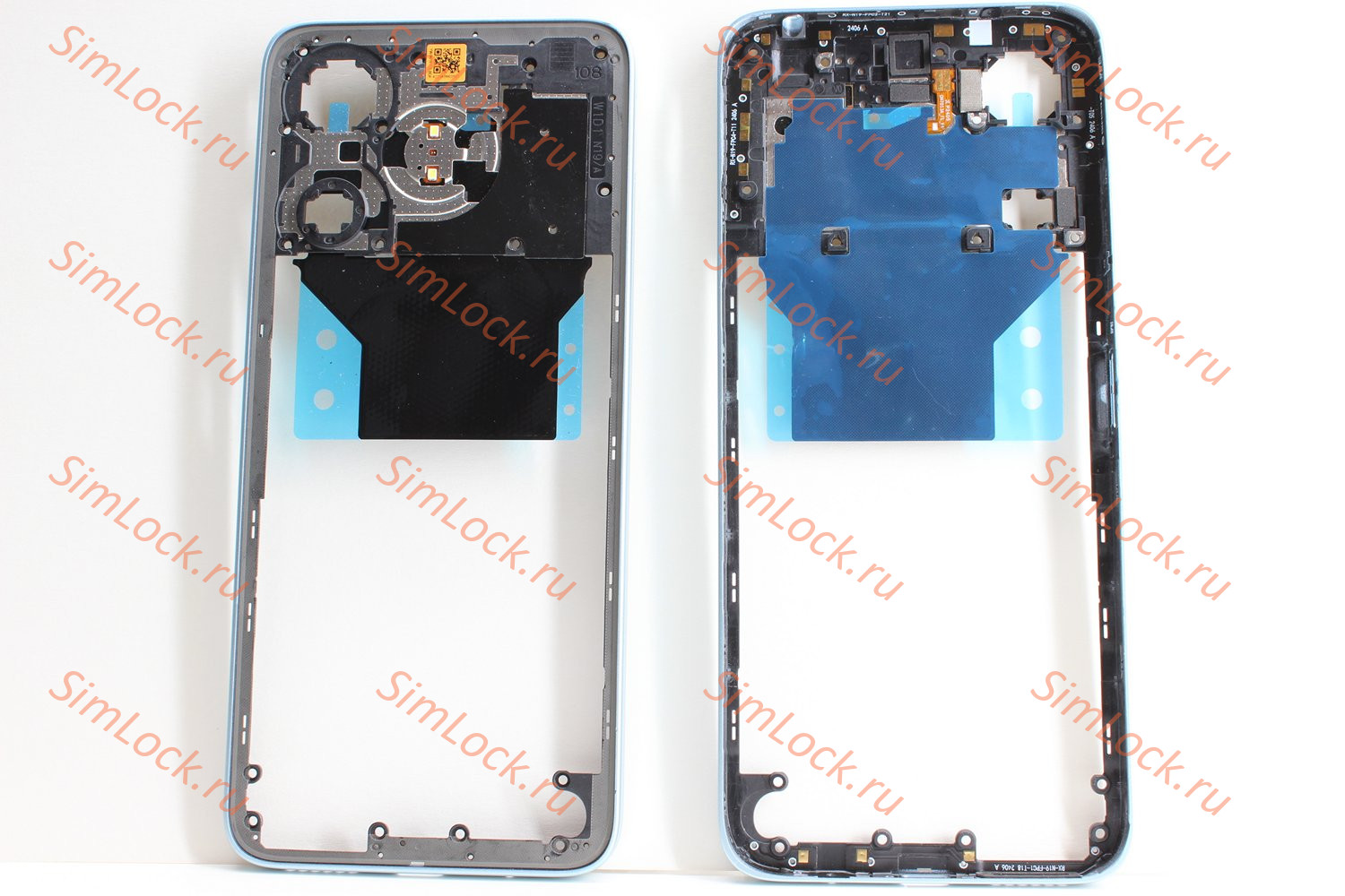 Средняя часть корпуса Xiaomi Redmi 13 4G, голубой (Ocean Blue), оригинал