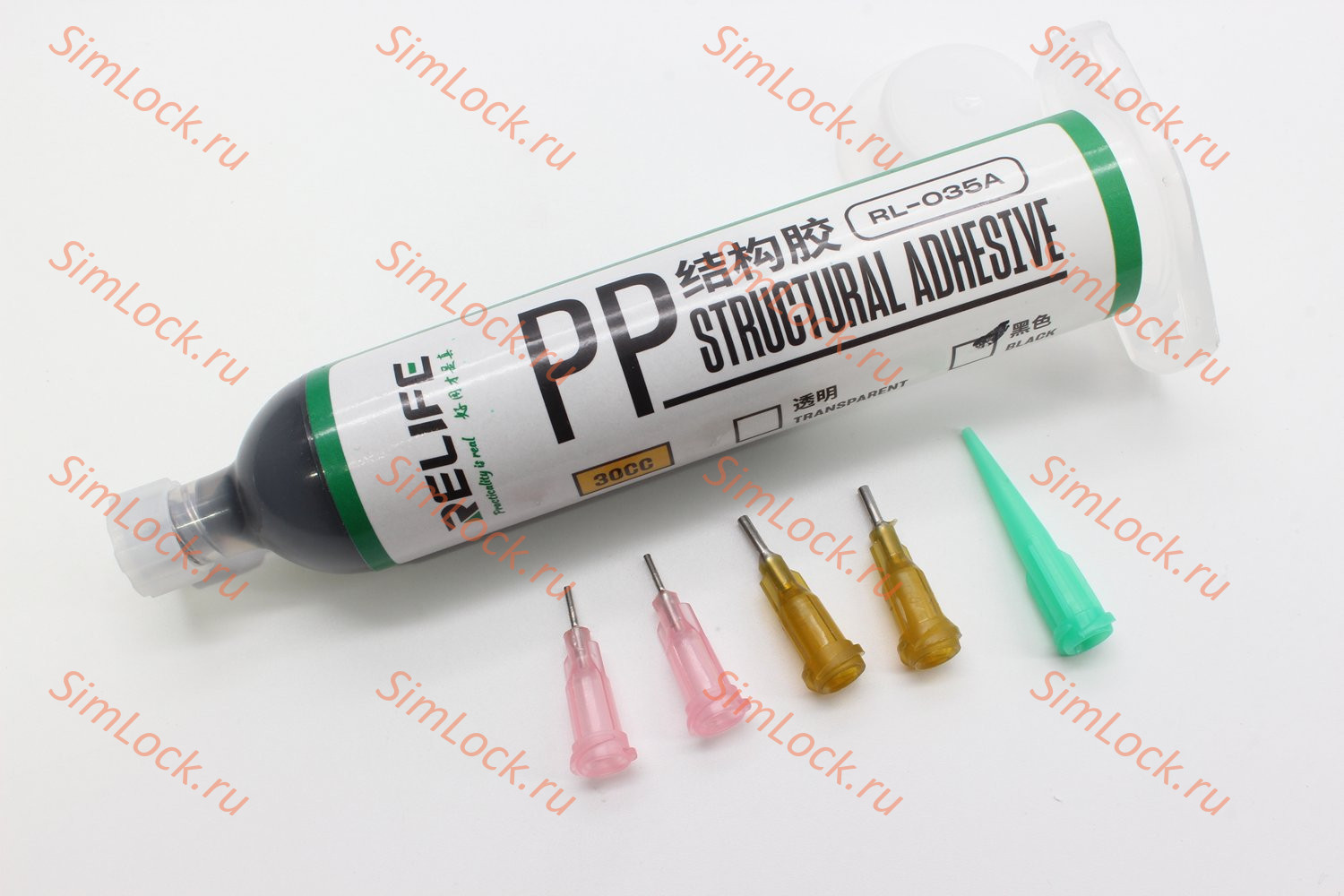 Клей герметик Relife RL-035A для склейки дисплев с рамкой и задних крышек, 30 мл, черный