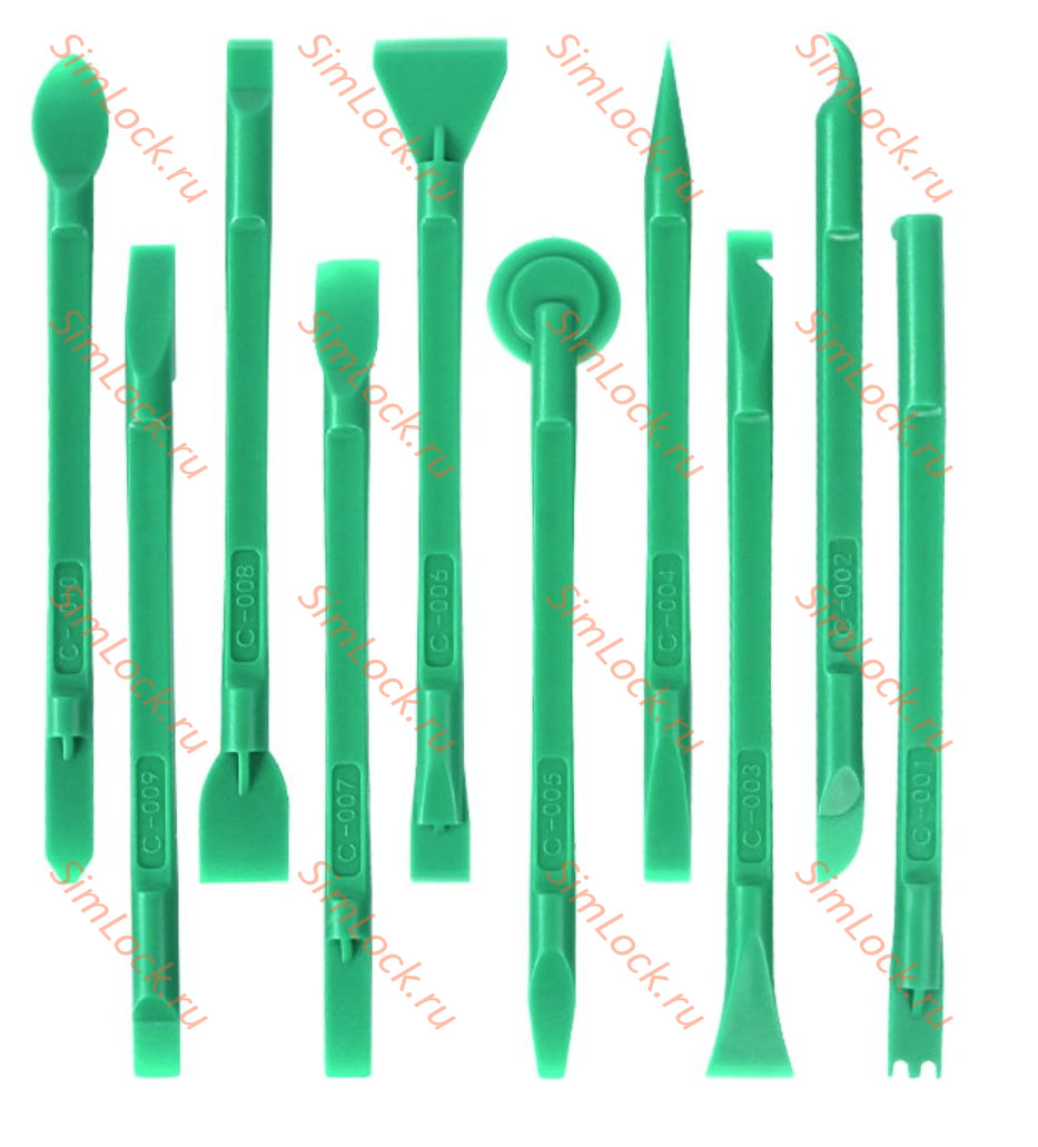 Набор из 10 пластиковых лопаток для вскрытия корпусов Relife RL-049C