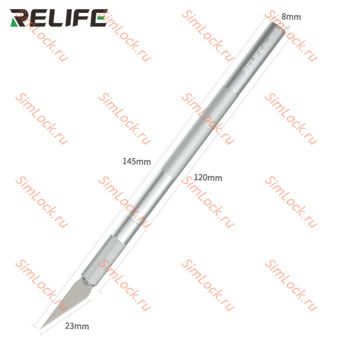 Скальпель Relife RL-101E, в комплекте 6 сменных лезвий