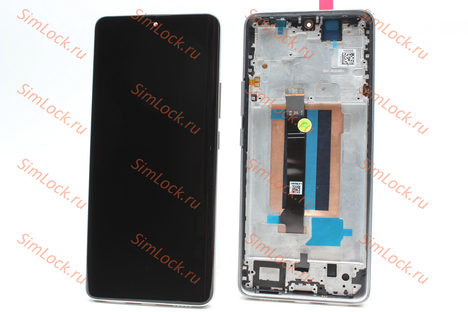 Дисплей Xiaomi Redmi Note 13 Pro+ Plus 5G, оригинальная AMOLED матрица, в серебристой рамке