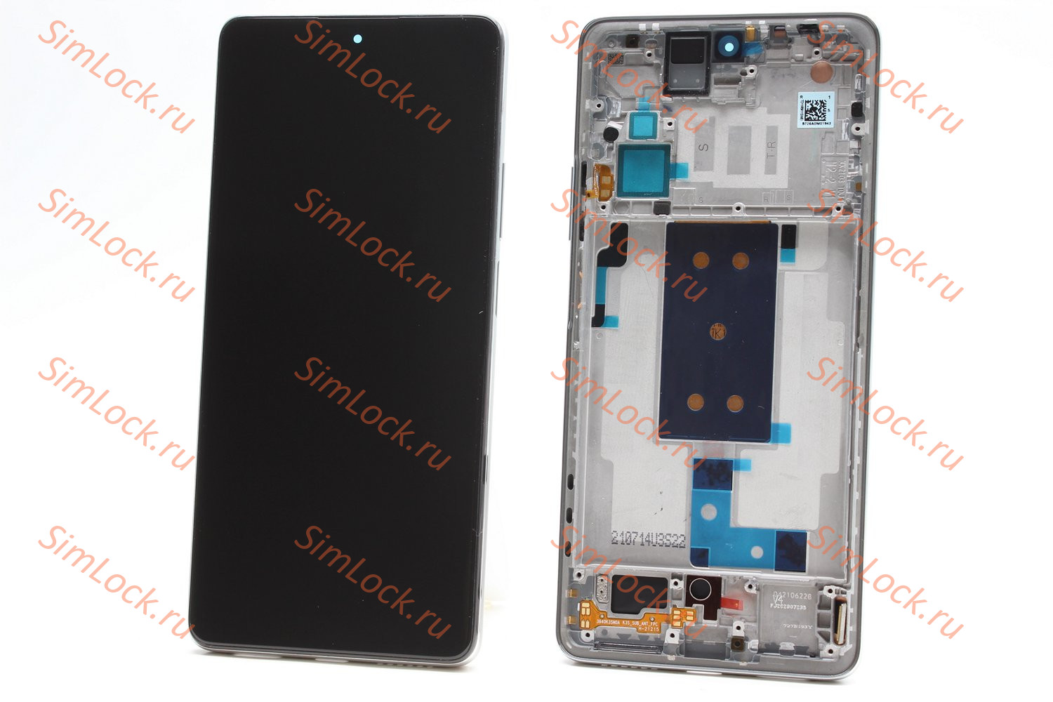 Дисплей Xiaomi 11T (21081111RG), 11T Pro (2107113SG), AMOLED, в серебристой рамке, оригинал