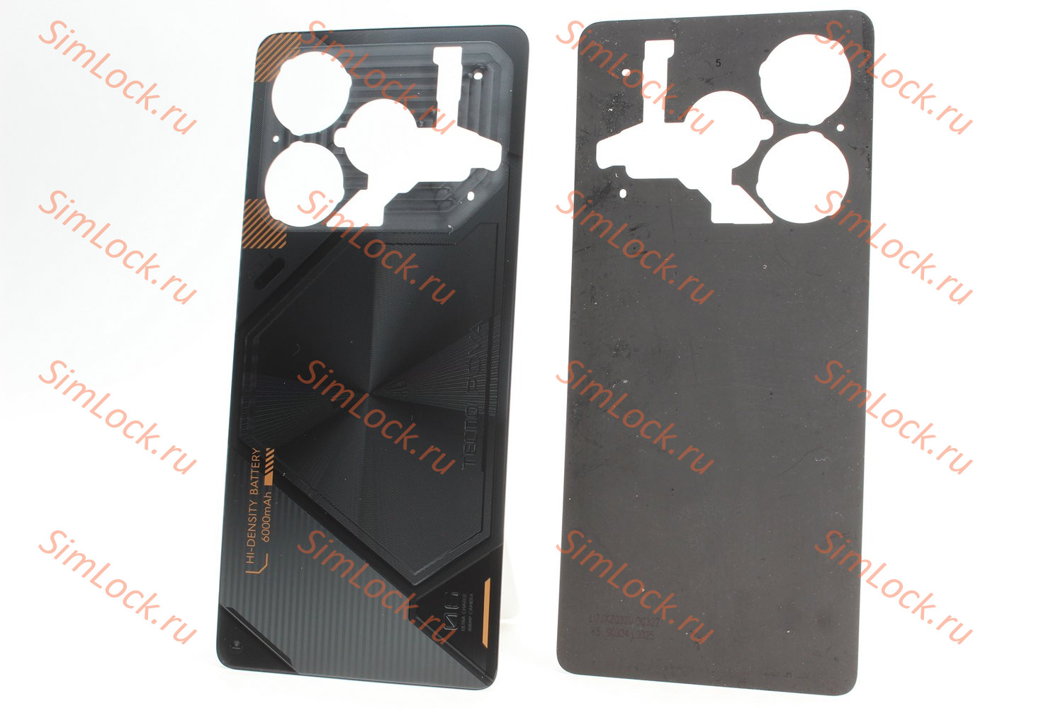 Задняя крышка Tecno Pova 6 4G (LI7), черный, оригинал