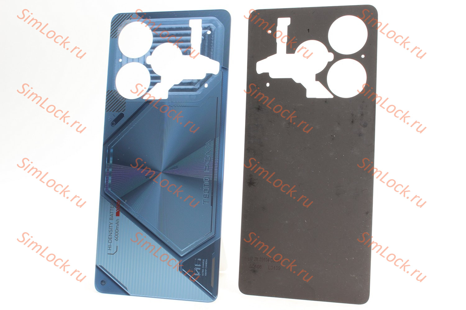 Задняя крышка Tecno Pova 6 4G (LI7), синий, оригинал