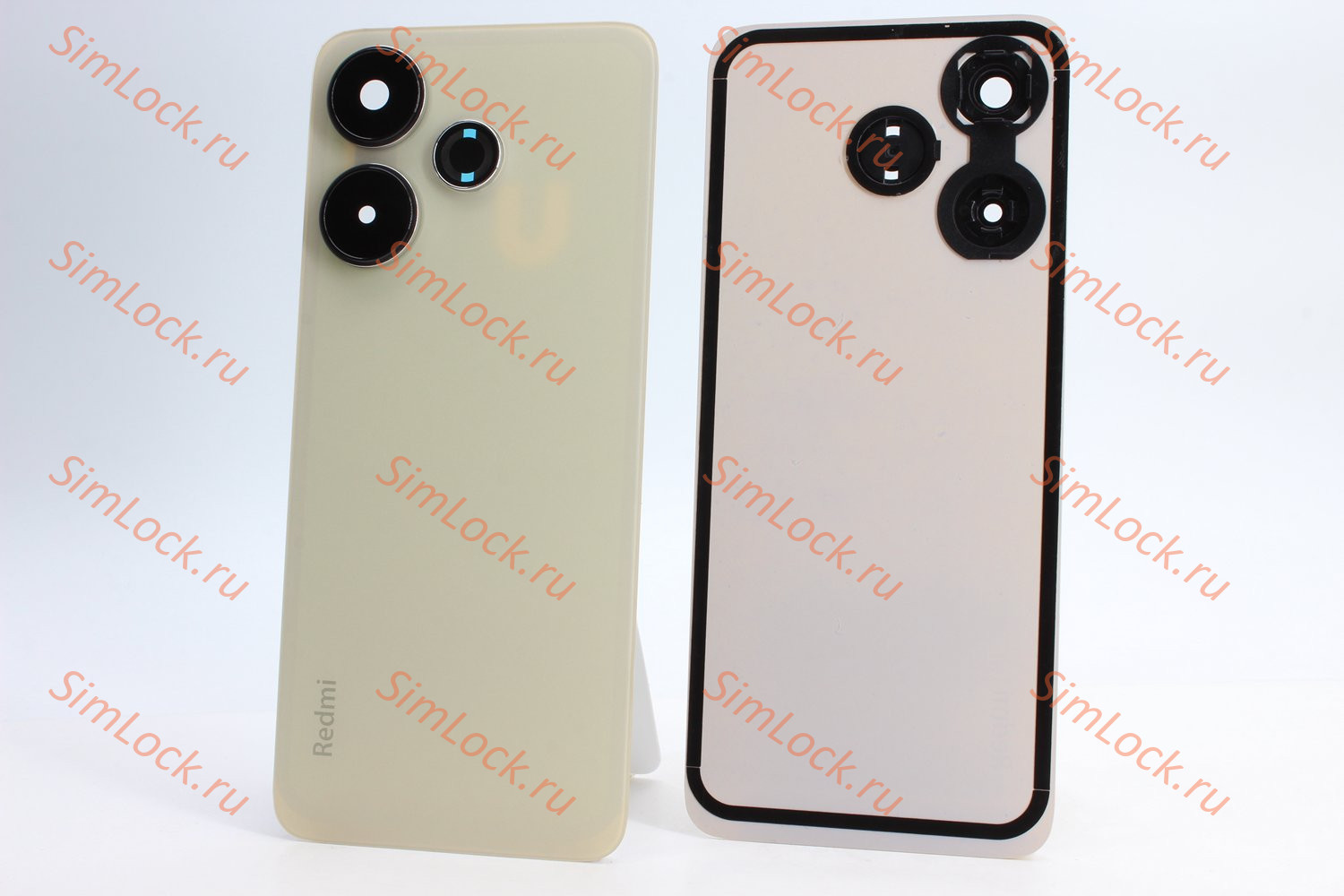 Задняя крышка Xiaomi Redmi 13 4G со стеклом камеры, желтый (золото), К-2