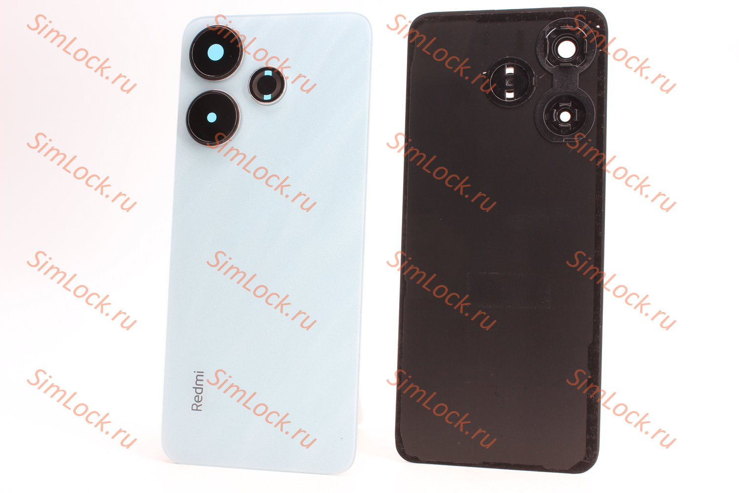 Задняя крышка Xiaomi Redmi 13 4G со стеклом камеры, голубой , К-2