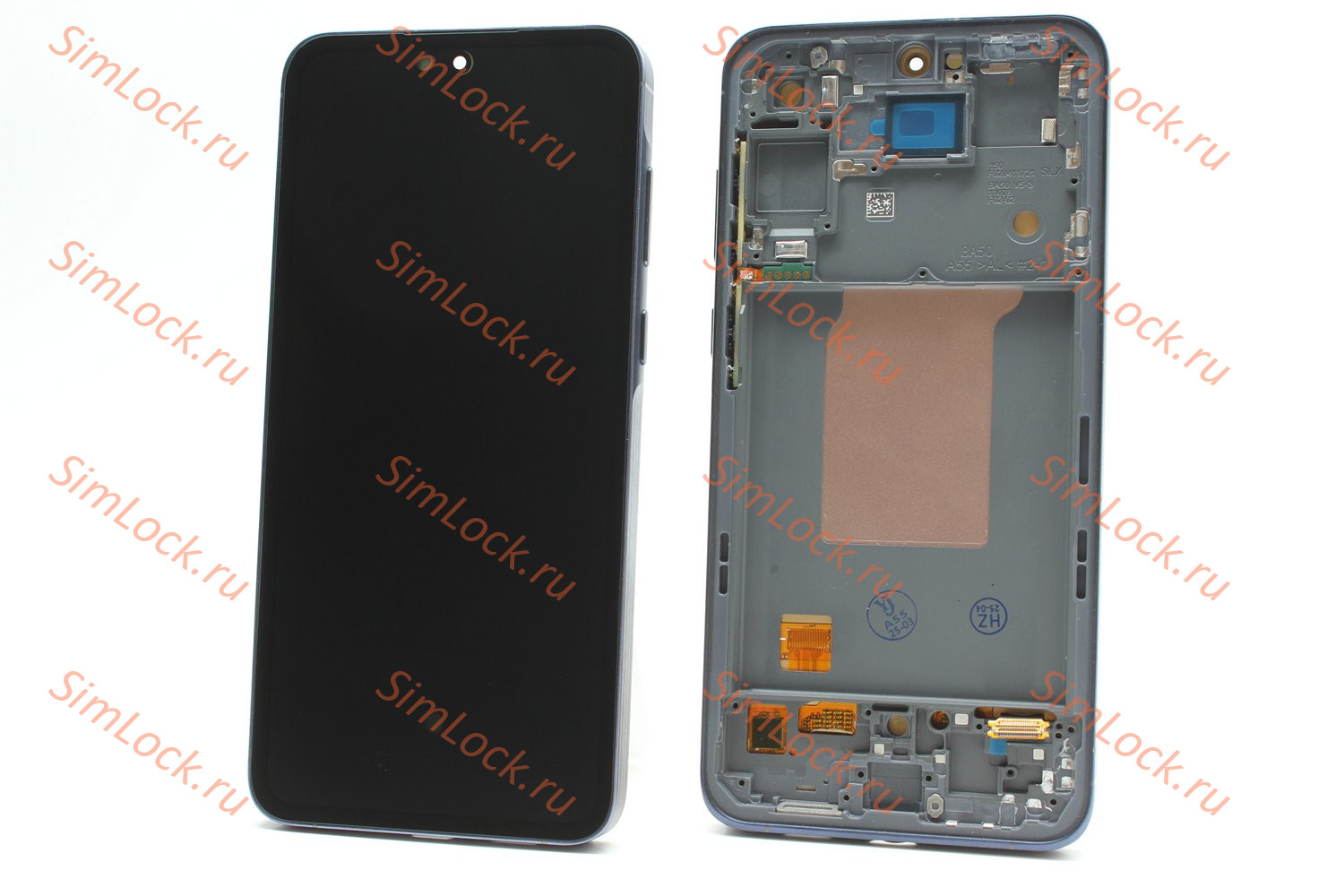 Дисплей Samsung A556 Galaxy A55 5G, OLED full size, в синей (черной) рамке, K-1