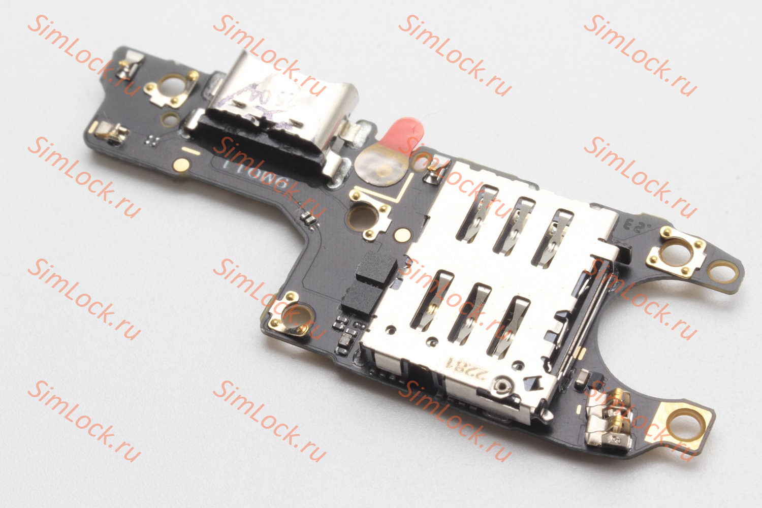 Нижняя плата (шлейф) Honor 70 (FNE-NX9) с разъемом зарядки и считывателем SIM, К-1